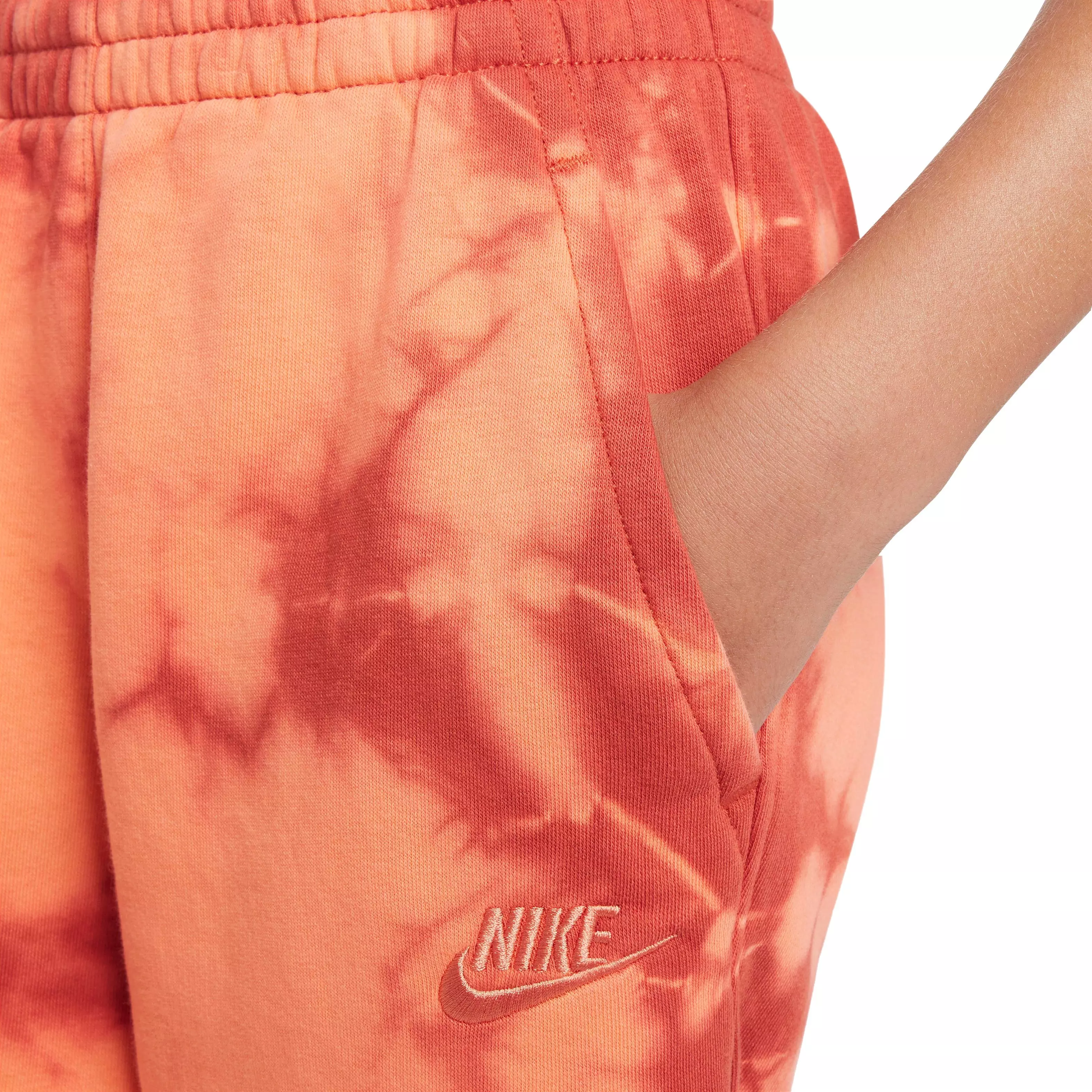 Nike Big Kids' Sportswear Club Fleece Tie-Dyed Joggers - ORANGE