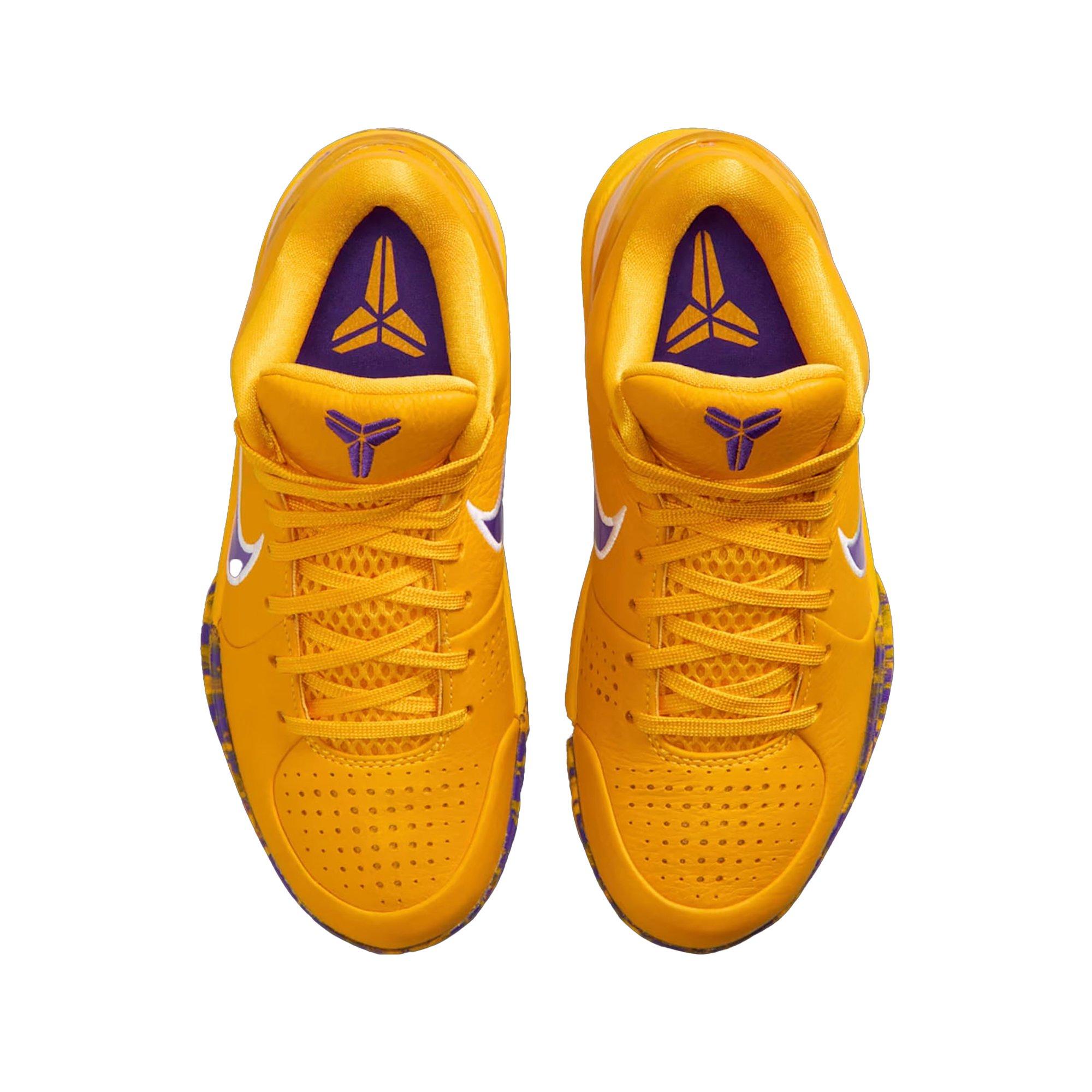 Nike Kobe IV Protro "Lakers" Grade School Kids' Basketball Shoe - YELLOW Thumbnail View 7