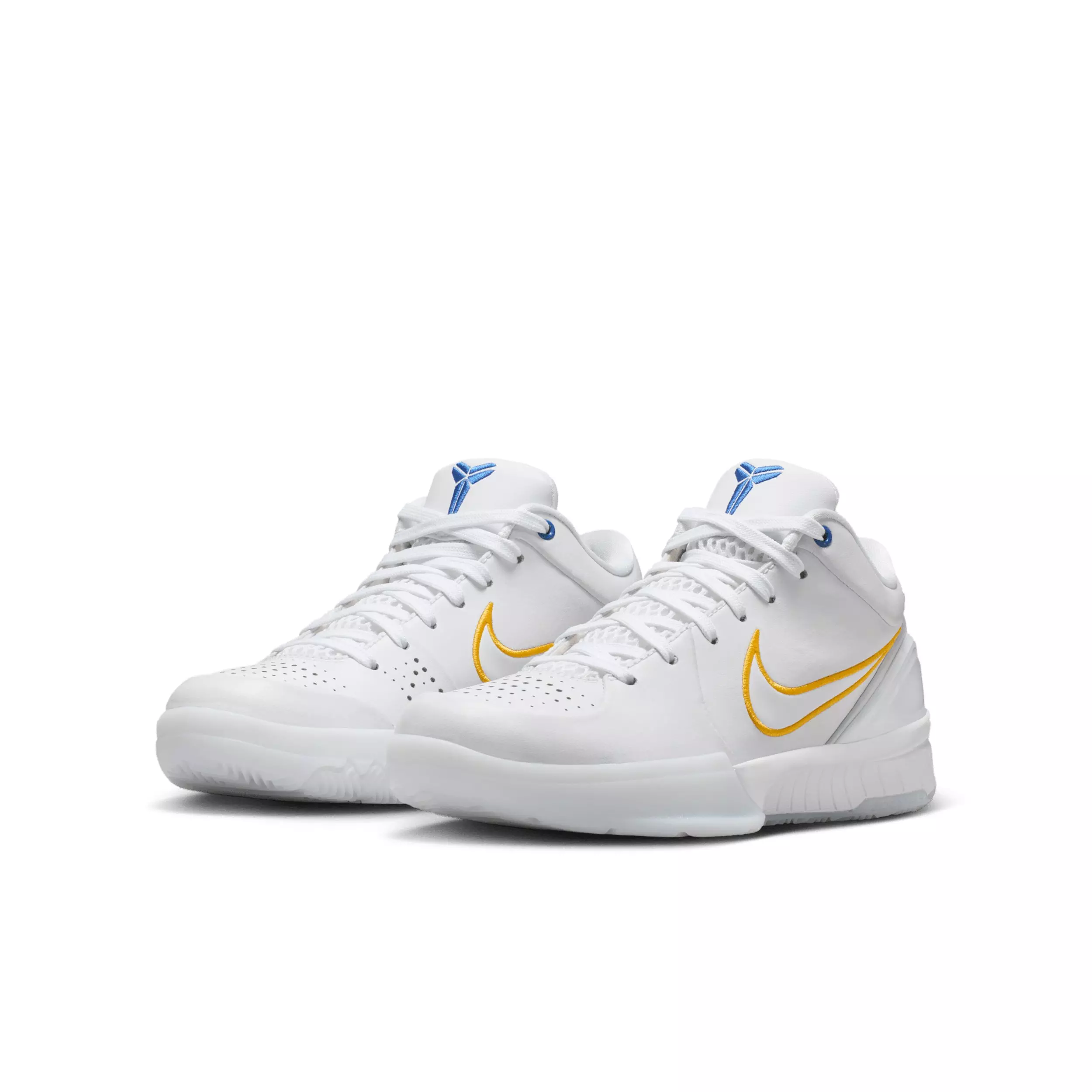 Nike Kobe IV Draft Pack "White" Grade School Kids' Basketball Shoe - WHITE
