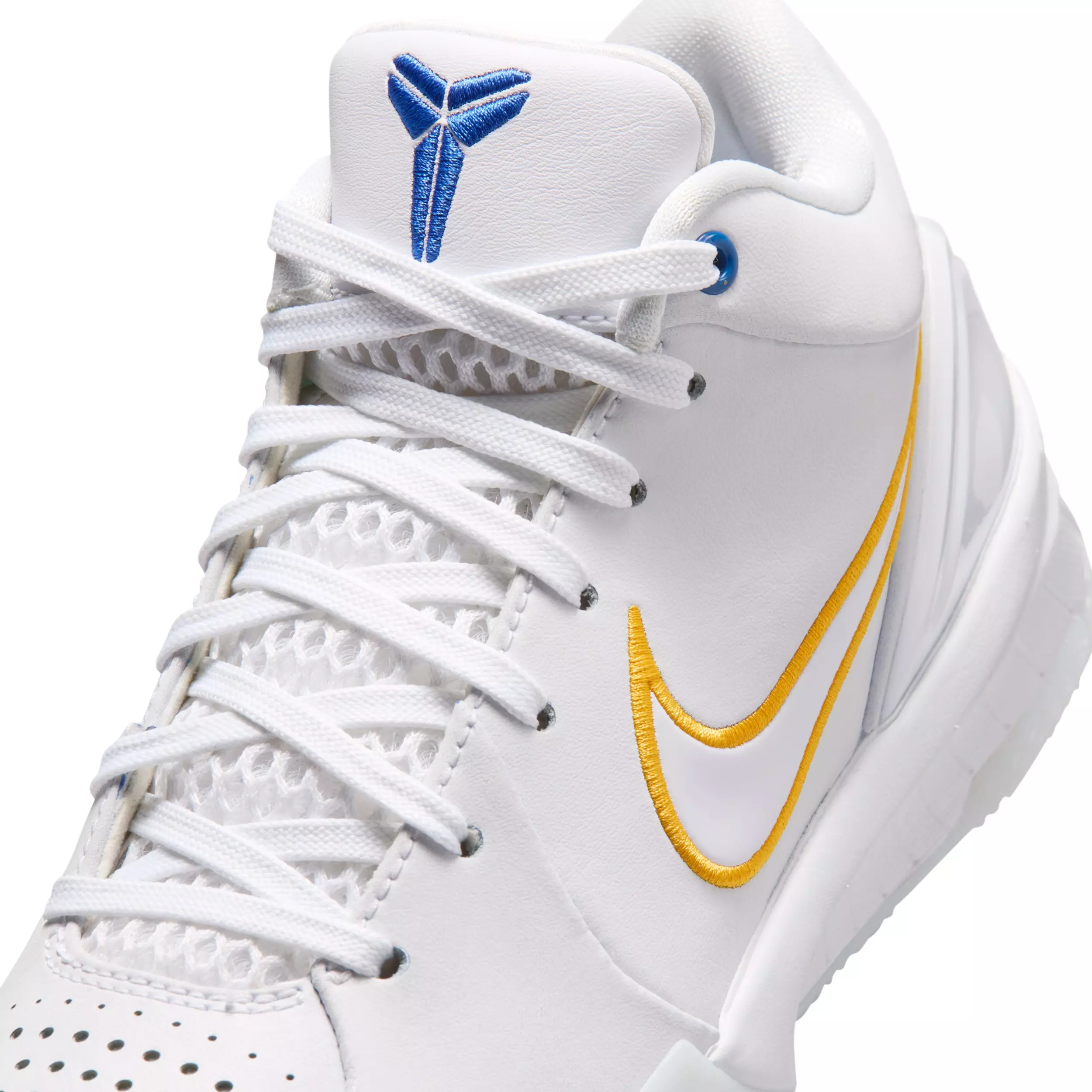Nike Kobe IV "White" Grade School Kids' Basketball Shoe - WHITE