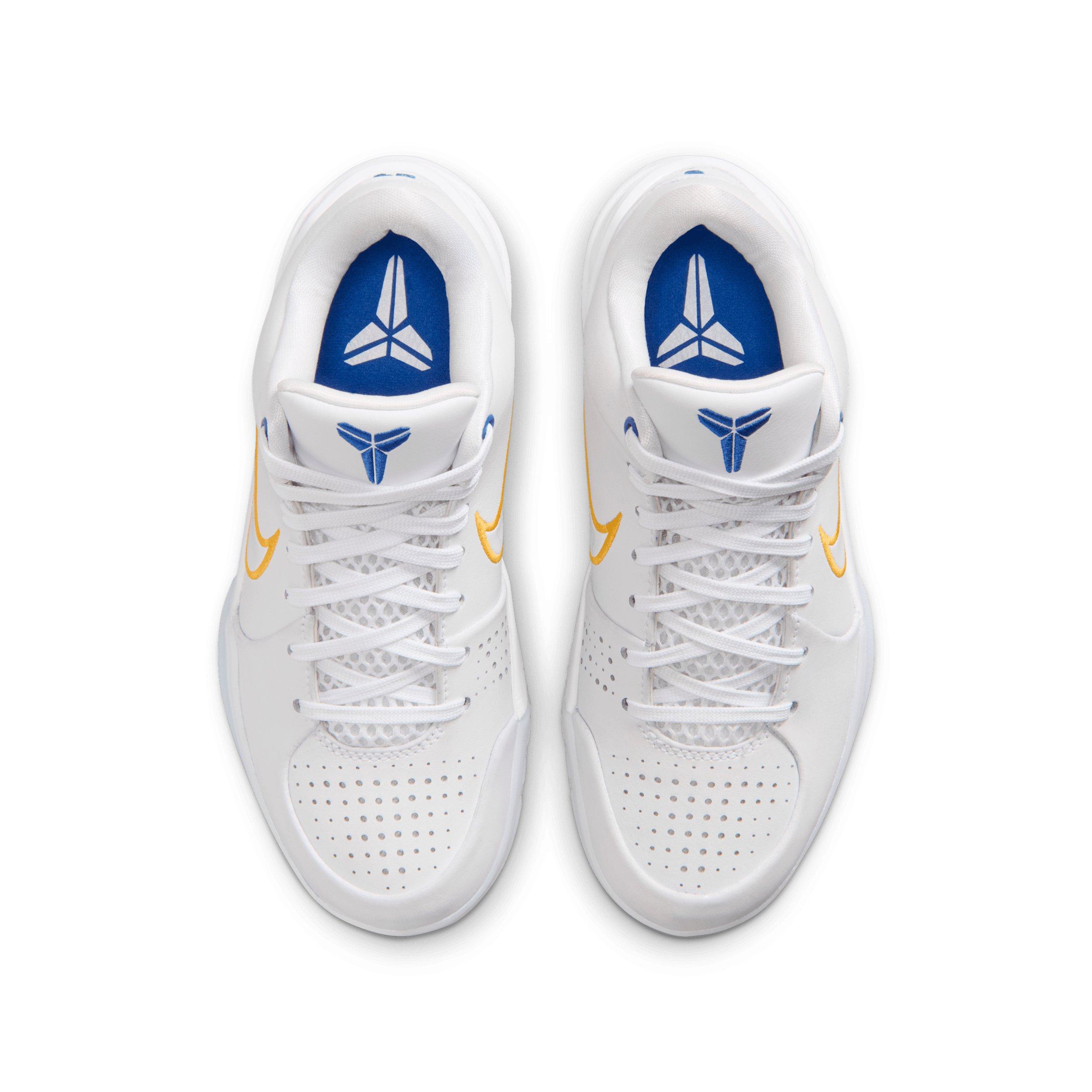 Nike Kobe IV "White" Grade School Kids' Basketball Shoe - WHITE Thumbnail View 12