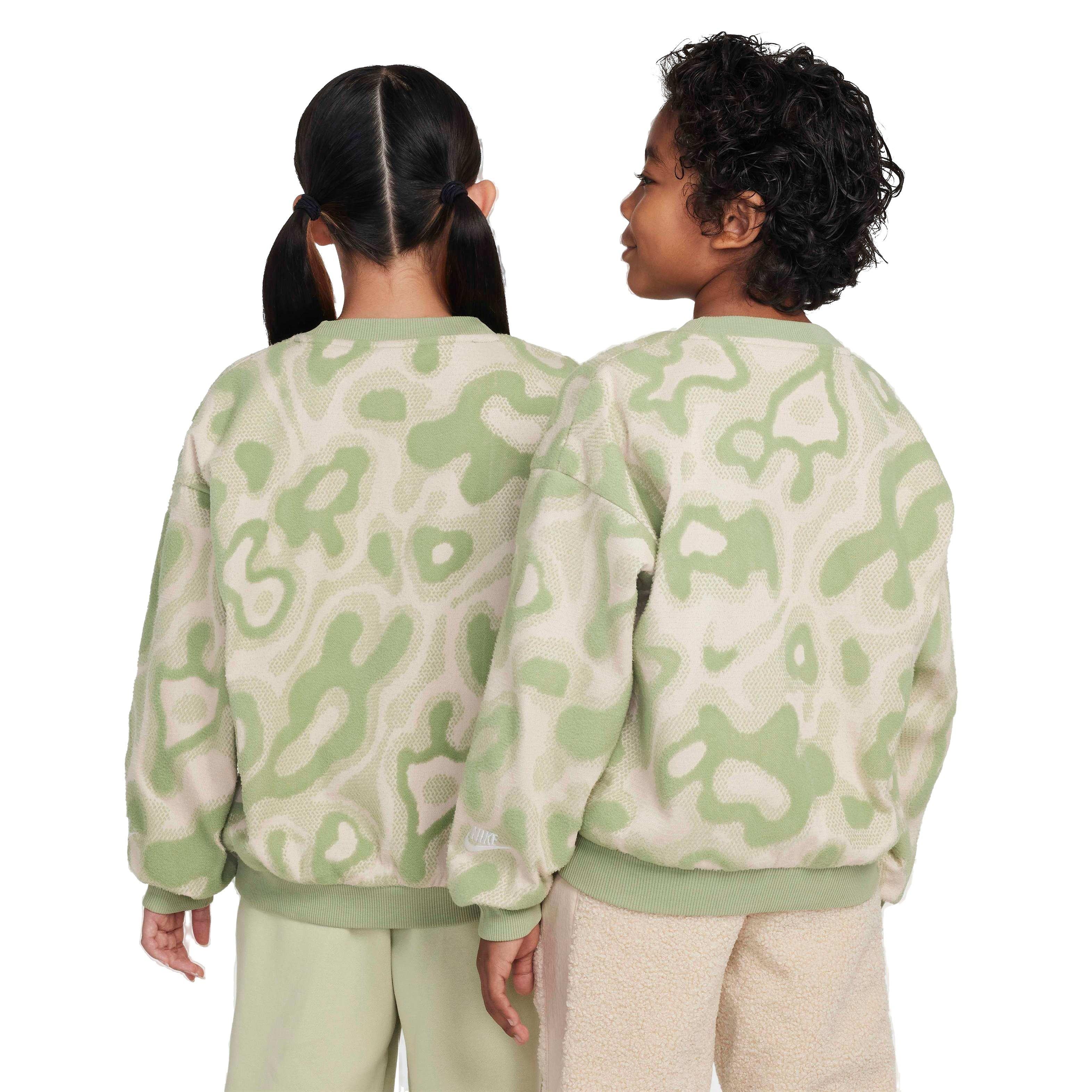 Nike Sportswear Oversized Fleece Crew-Neck Big Kids' Sweatshirt