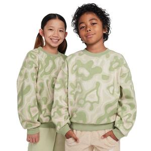 Nike Big Kids' Sportswear Oversized Fleece Crew-Neck Sweatshirt