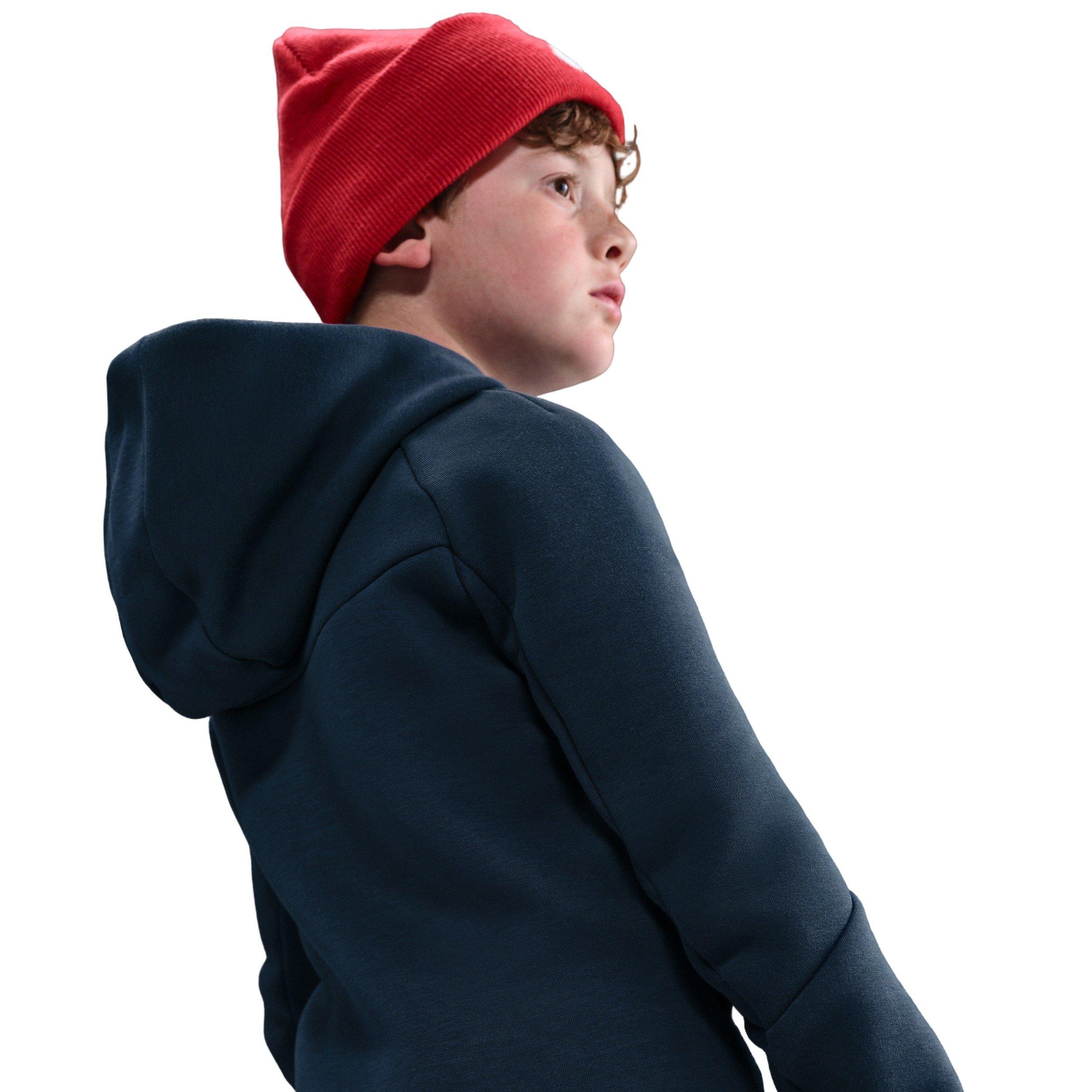 Nike Sportswear Tech Fleece Full-Zip Big Boys' Blue Hooded Jacket