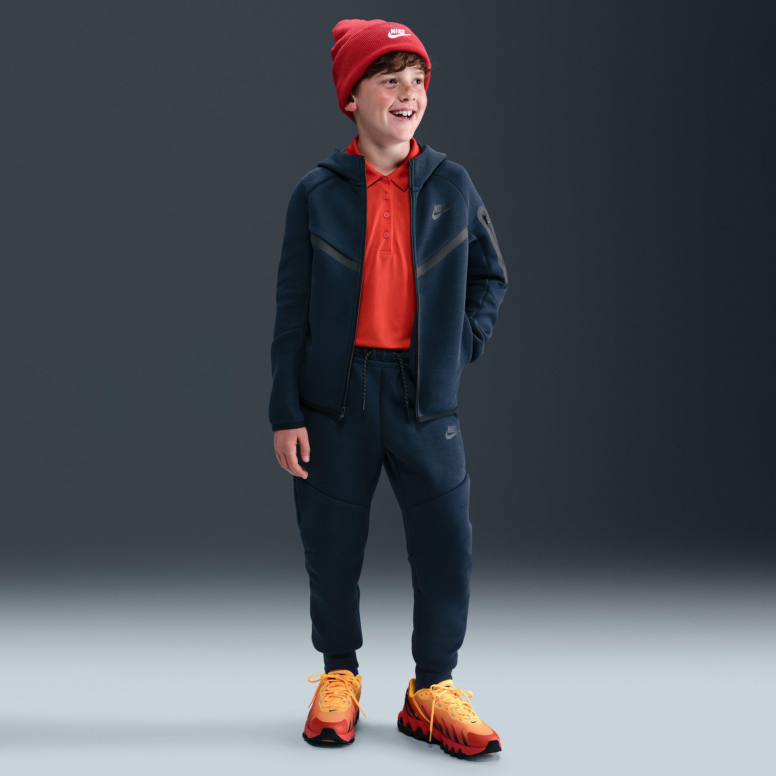 Nike Sportswear Tech Fleece Full-Zip Big Boys' Blue Hooded Jacket
