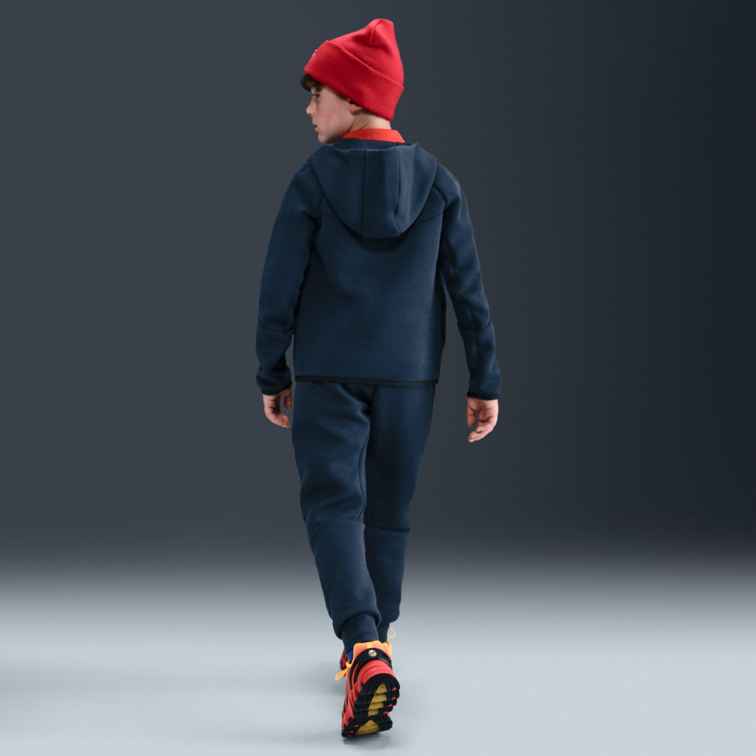 Nike Sportswear Tech Fleece Full-Zip Big Boys' Blue Hooded Jacket