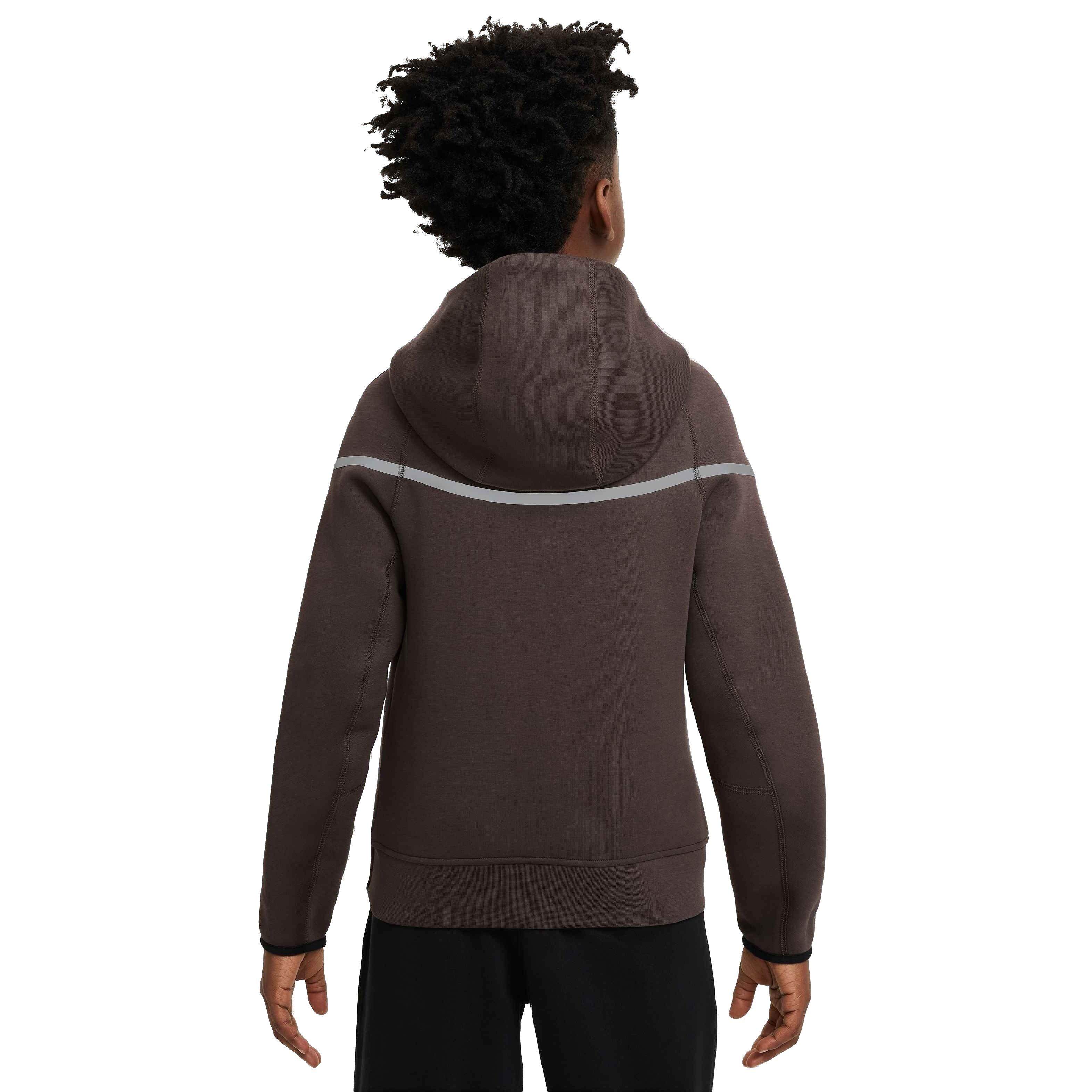 Nike Sportswear Tech Fleece Reflective Full-Zip Big Boys' Brown Jacket