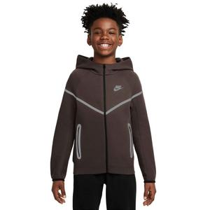 Nike Big Boys' Sportswear Tech Fleece Reflective Full-Zip Jacket -Brown