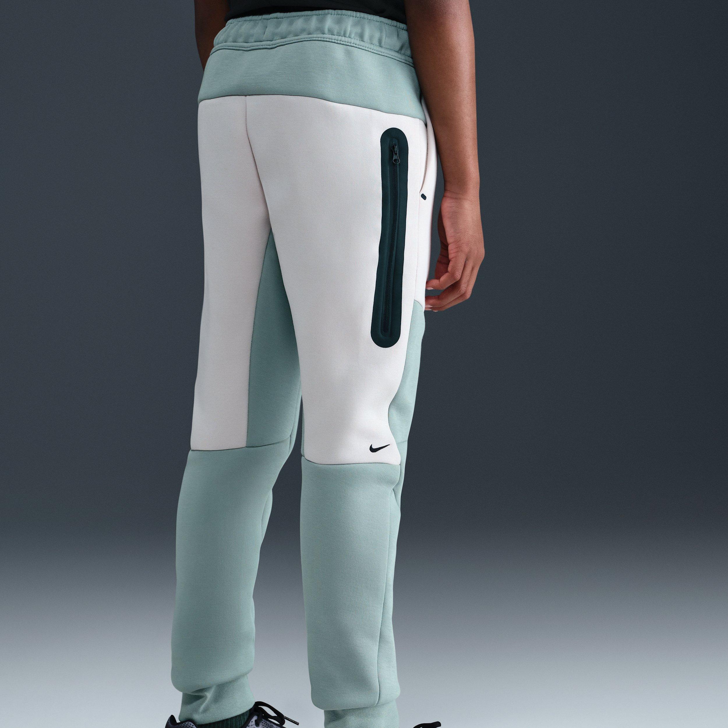 Nike Sportswear Tech Fleece Big Boys' Grey/Green Joggers