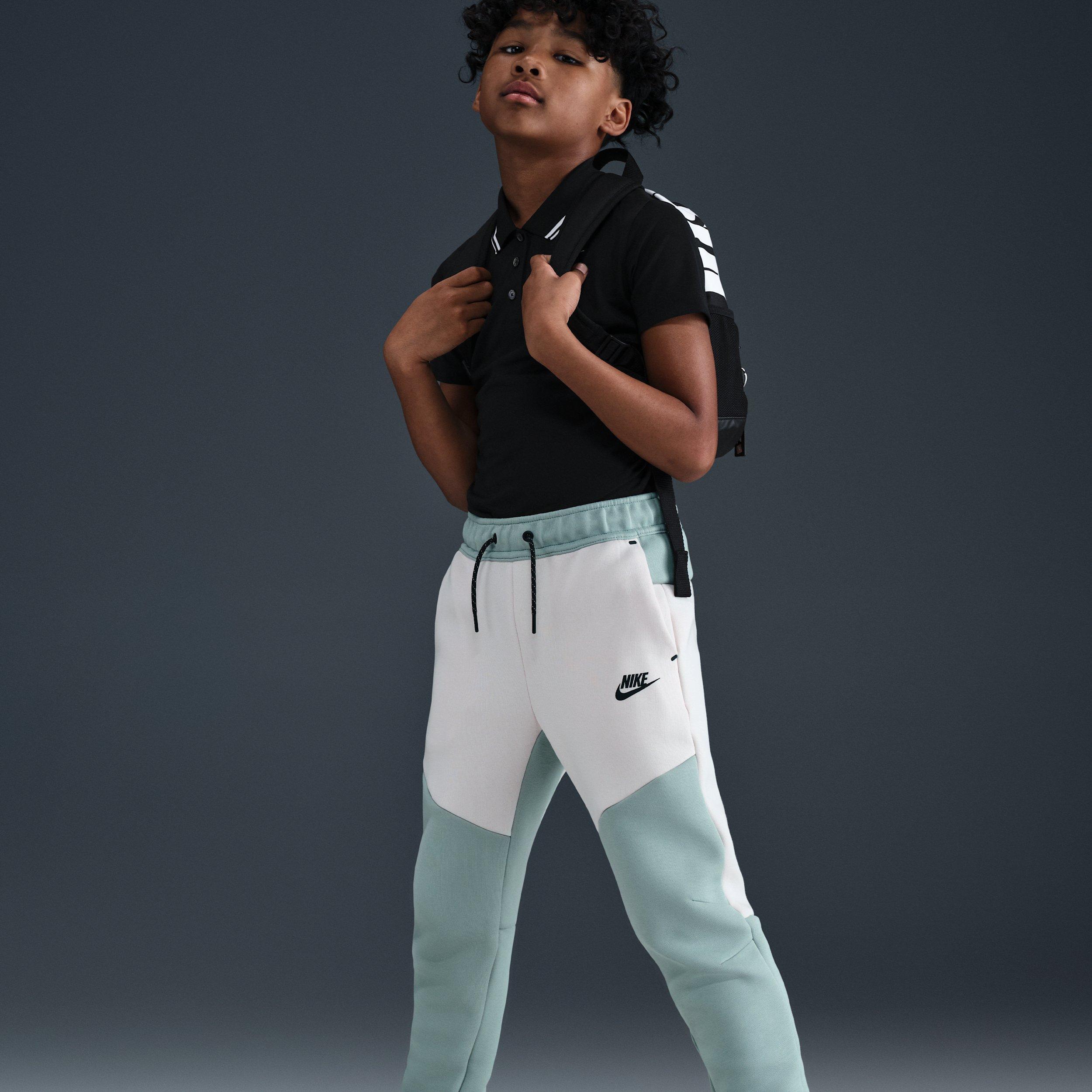 Nike Sportswear Tech Fleece Big Boys' Grey/Green Joggers