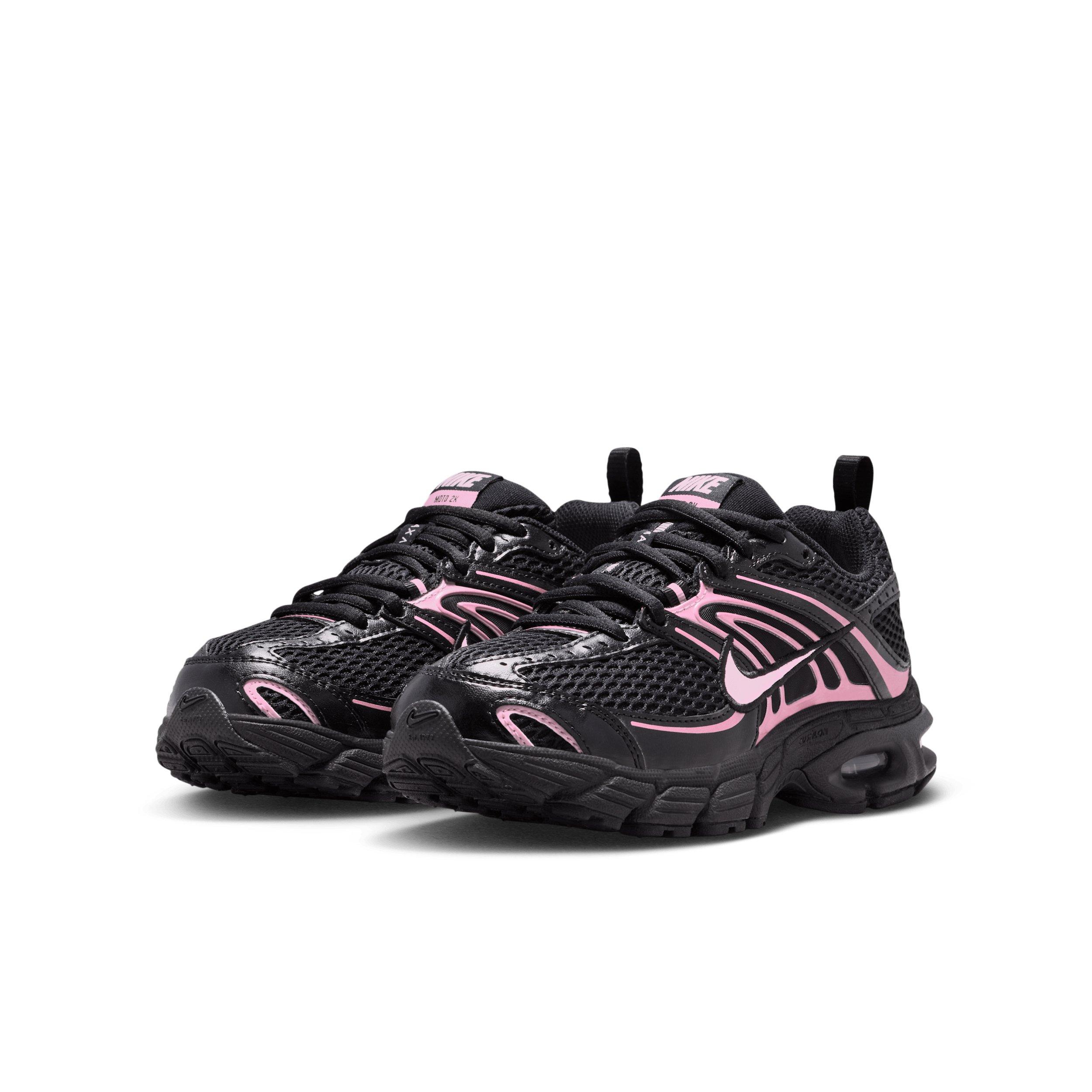 Nike Air Max Moto 2K "Black/Pink Rise/Pink Foam" Grade School Girls' Shoe - BLACK/PINK/PINK Thumbnail View 3