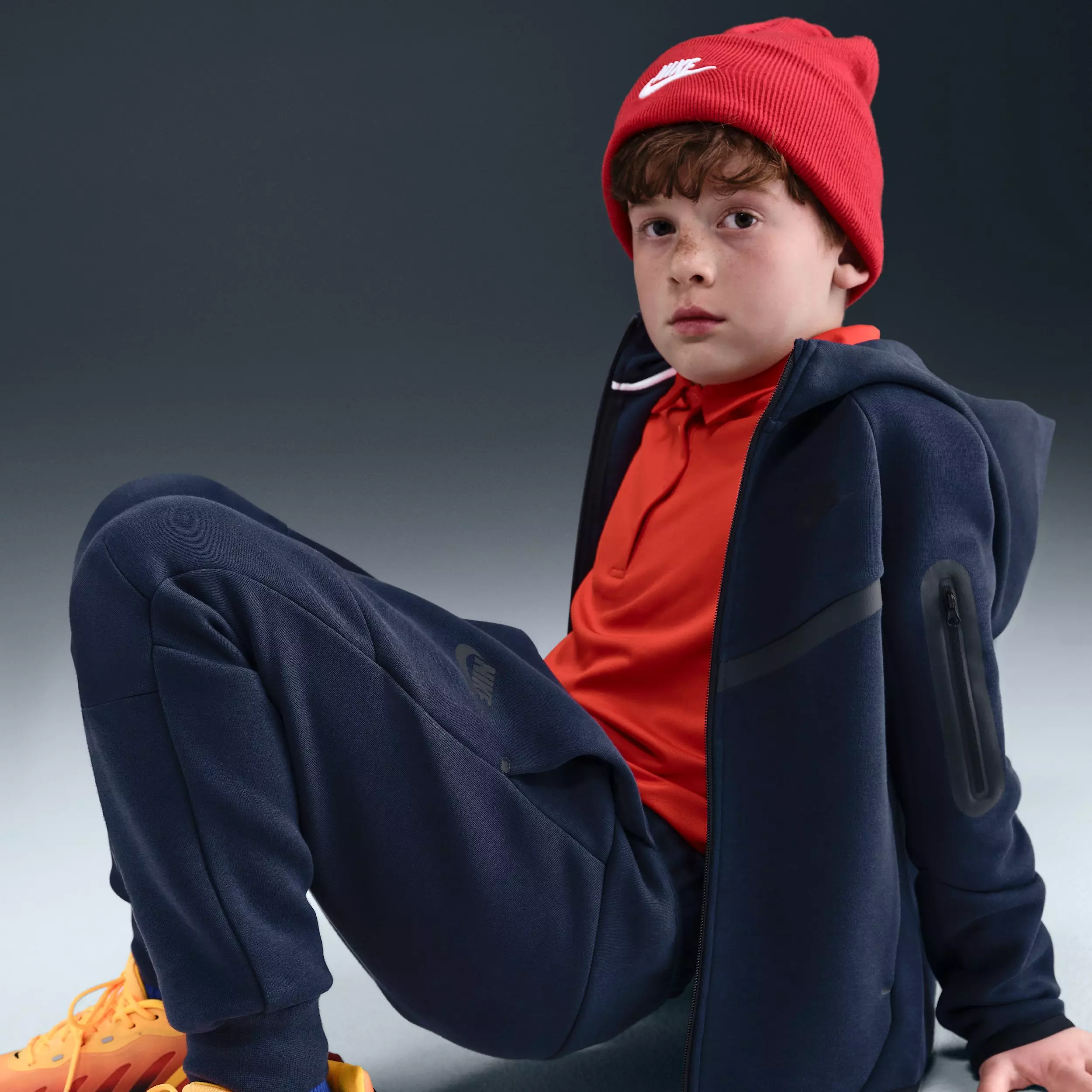 Nike Big Boys' Sportswear Tech Fleece Joggers - Blue - BLUE