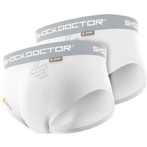 Shock Doctor Boys' Core Brief w/o Cup 2-Pack - White - WHITE