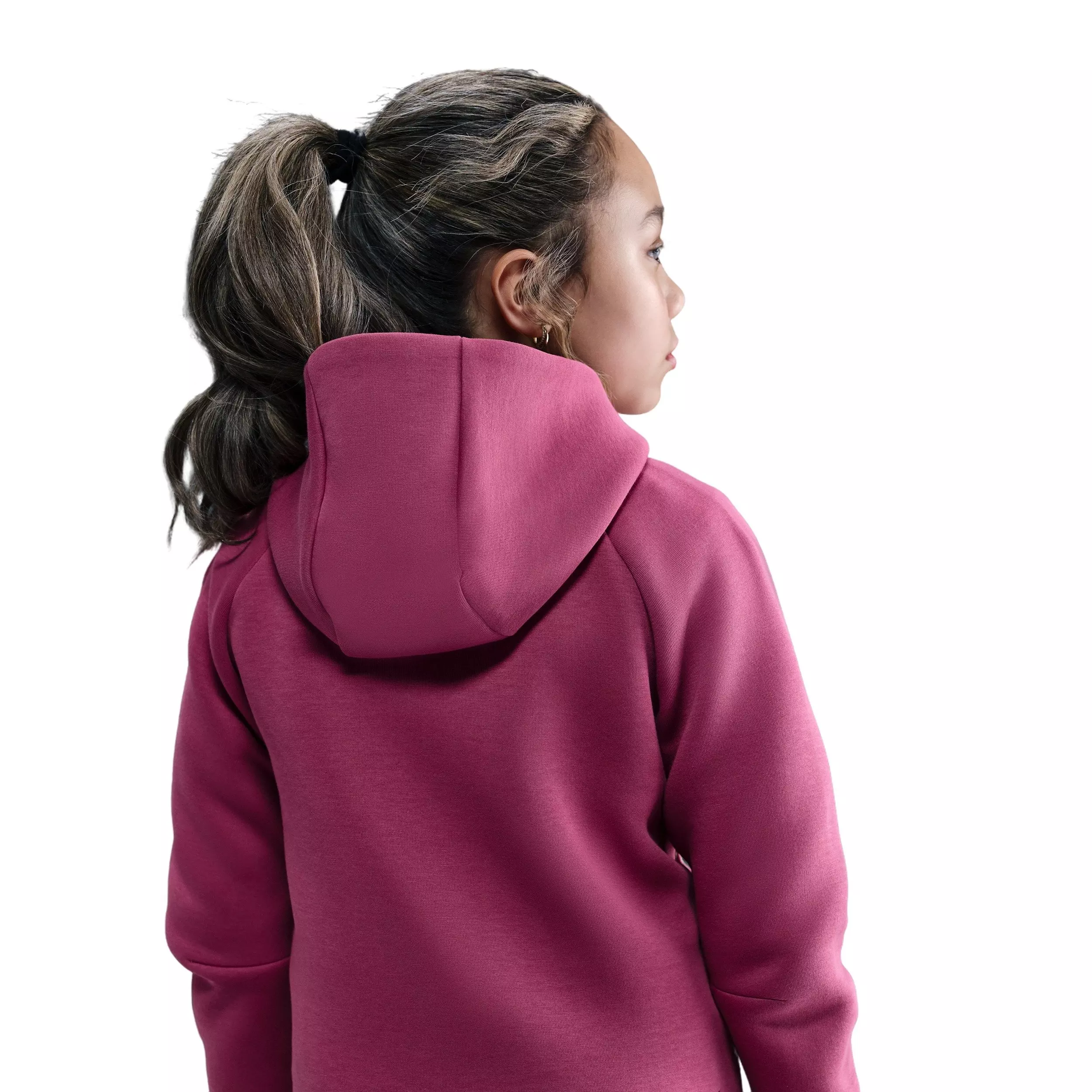 Nike Big Girls' Sportswear Tech Fleece Full-Zip Hooded Jacket - Purple - PURPLE