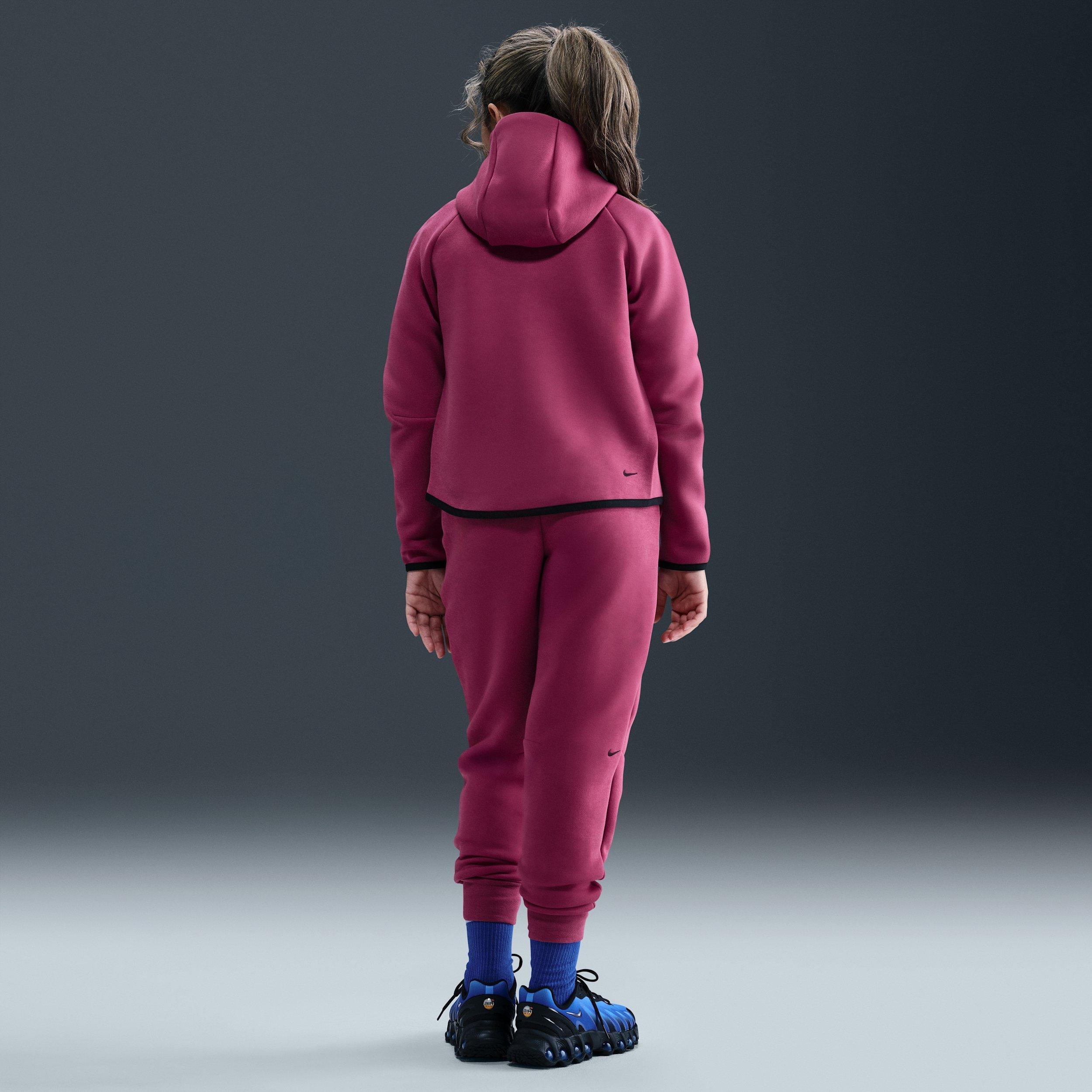 Nike Sportswear Tech Fleece Full-Zip Big Girls' Purple Hooded Jacket