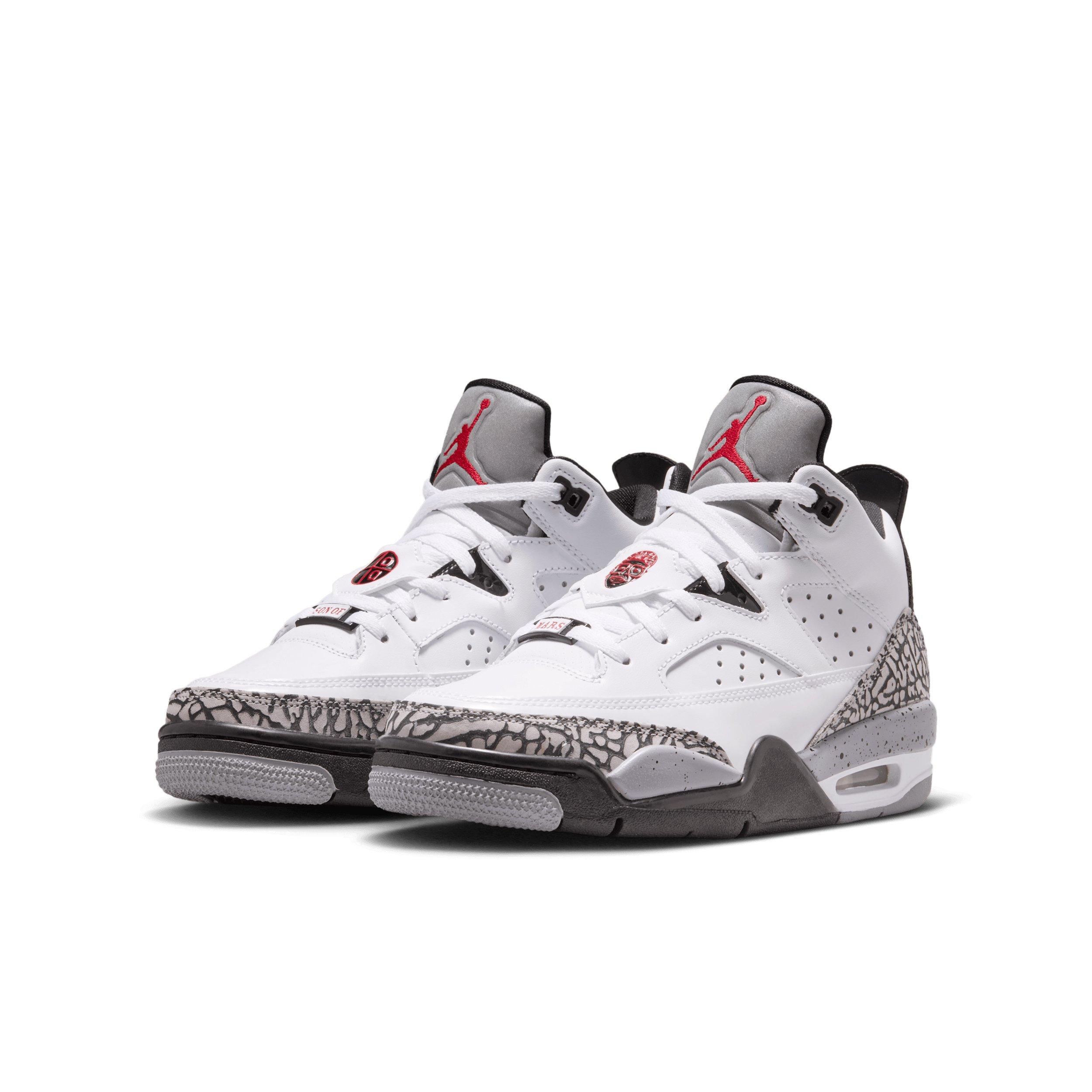 Jordan Son of Mars Low "White/Black/Cement Grey/Gym Red" Grade School Boys' Shoe - WHITE/BLACK/GREY/RED Thumbnail View 3