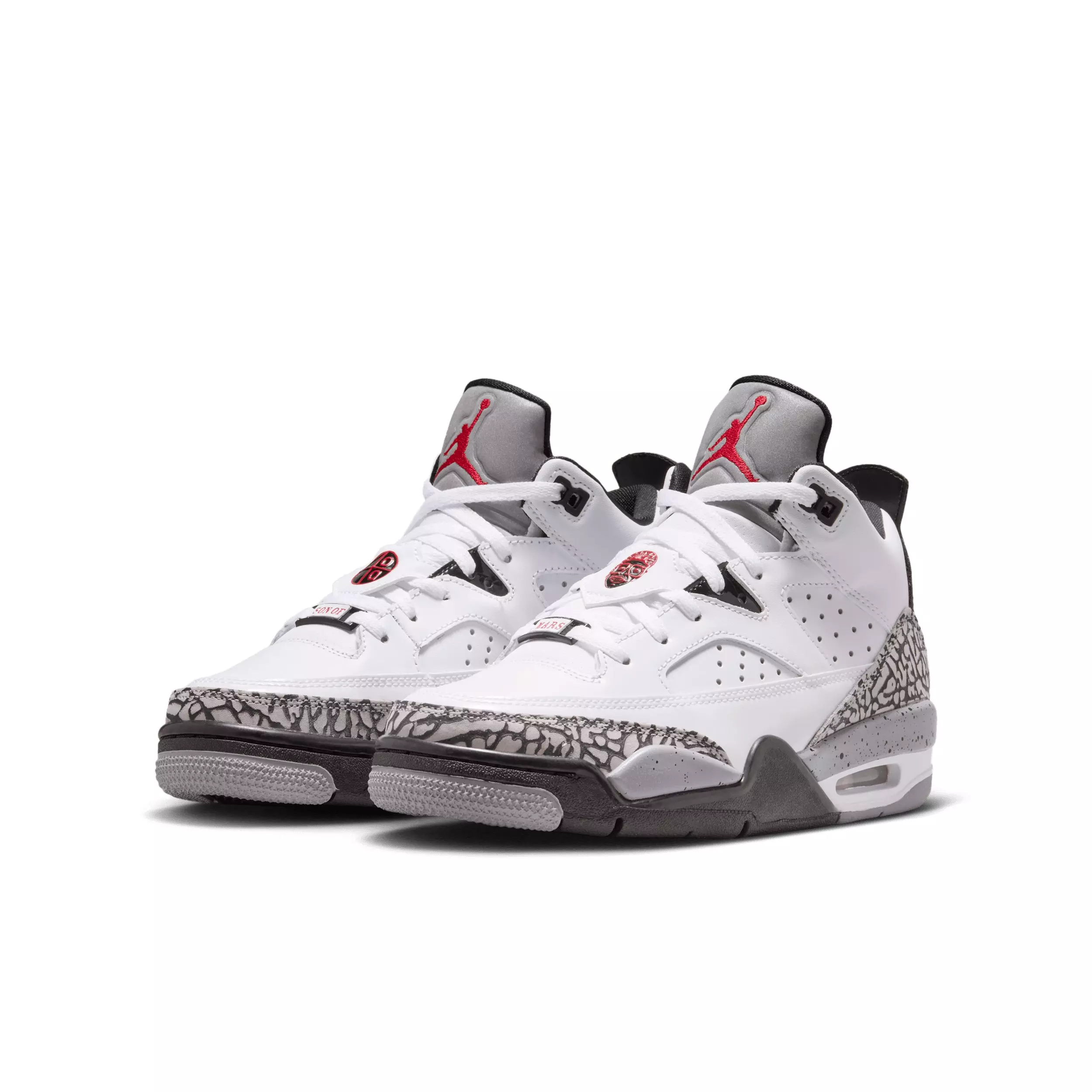Jordan Son of Mars Low "White/Black/Cement Grey/Gym Red" Grade School Boys' Shoe - WHITE/BLACK/GREY/RED