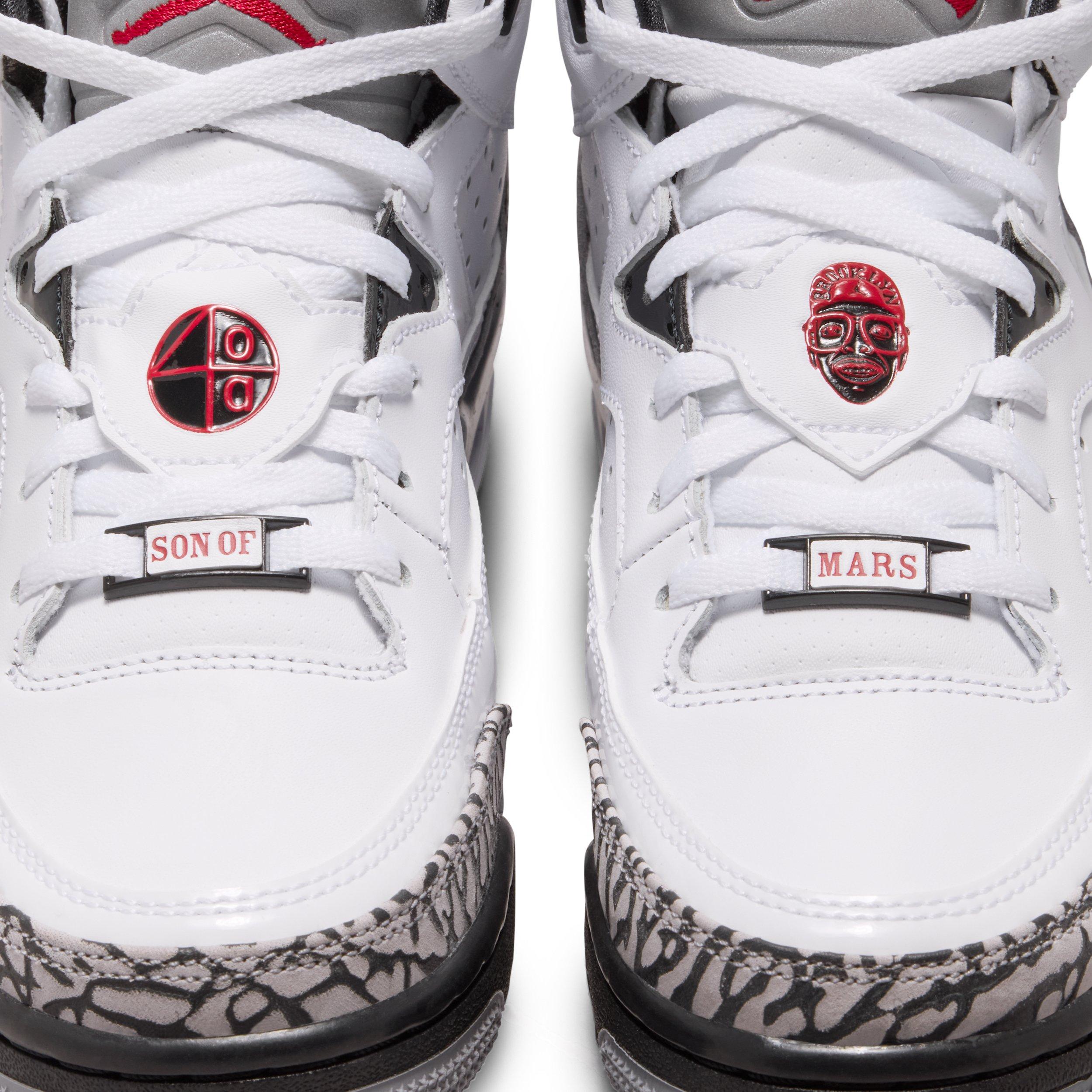 Jordan Son of Mars Low "White/Black/Cement Grey/Gym Red" Grade School Boys' Shoe - WHITE/BLACK/GREY/RED Thumbnail View 9