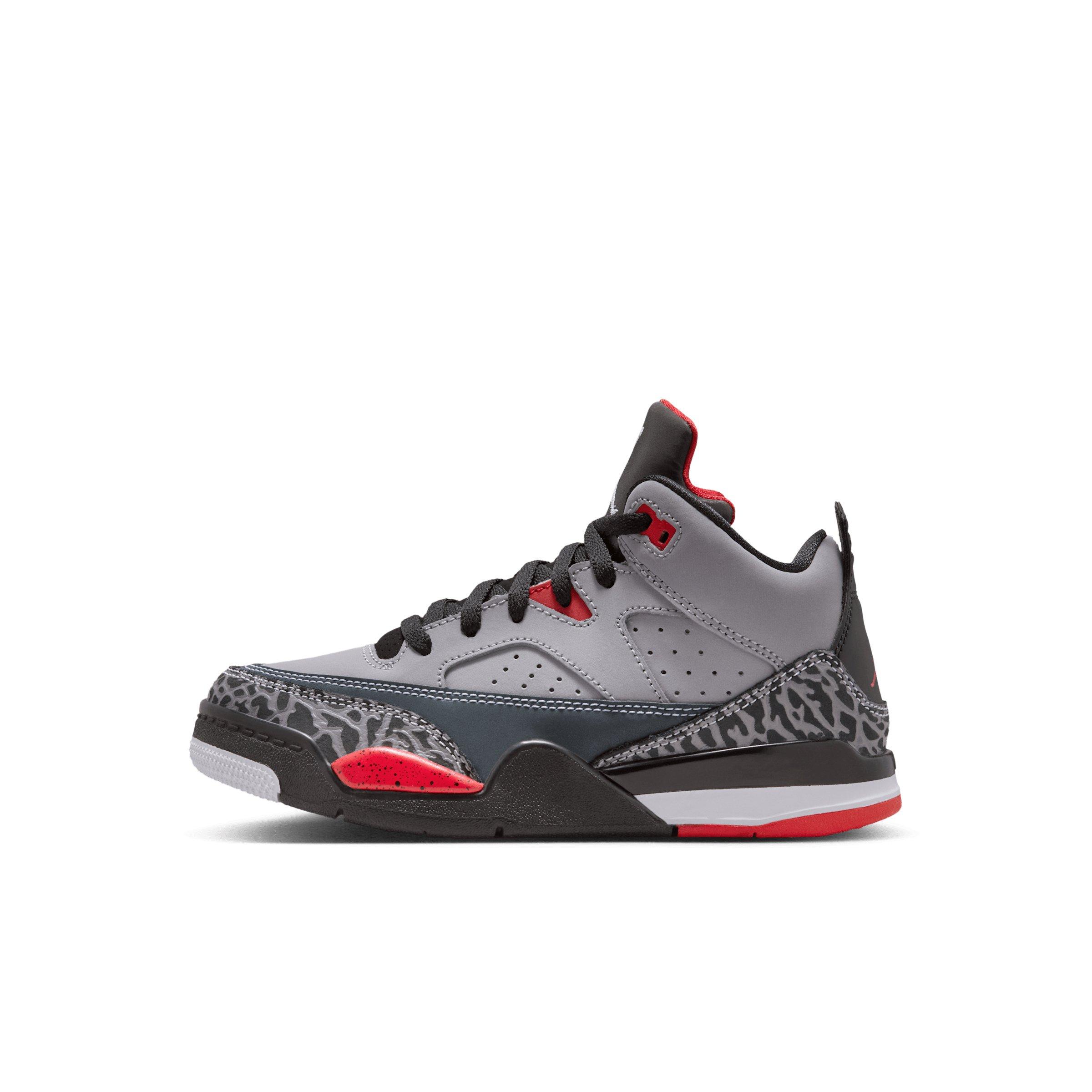 Jordan Son of Mars Low "Cement Grey/Black/Fire Red/White" Preschool Boys' Shoe - GREY/BLACK/RED/WHITE Thumbnail View 2