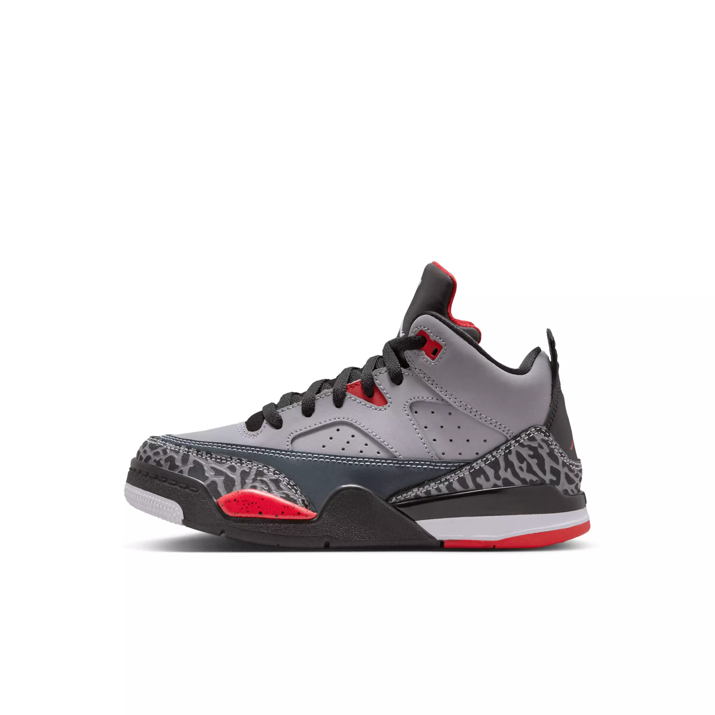 Jordan Son of Mars Low "Cement Grey/Black/Fire Red/White" Preschool Boys' Shoe - GREY/BLACK/RED/WHITE