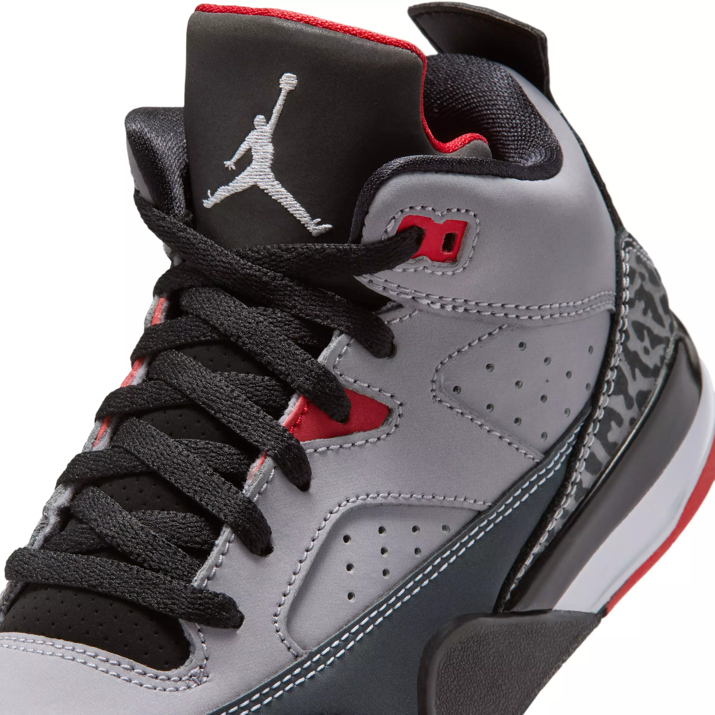 Jordan Son of Mars Low "Cement Grey/Black/Fire Red/White" Preschool Boys' Shoe - GREY/BLACK/RED/WHITE