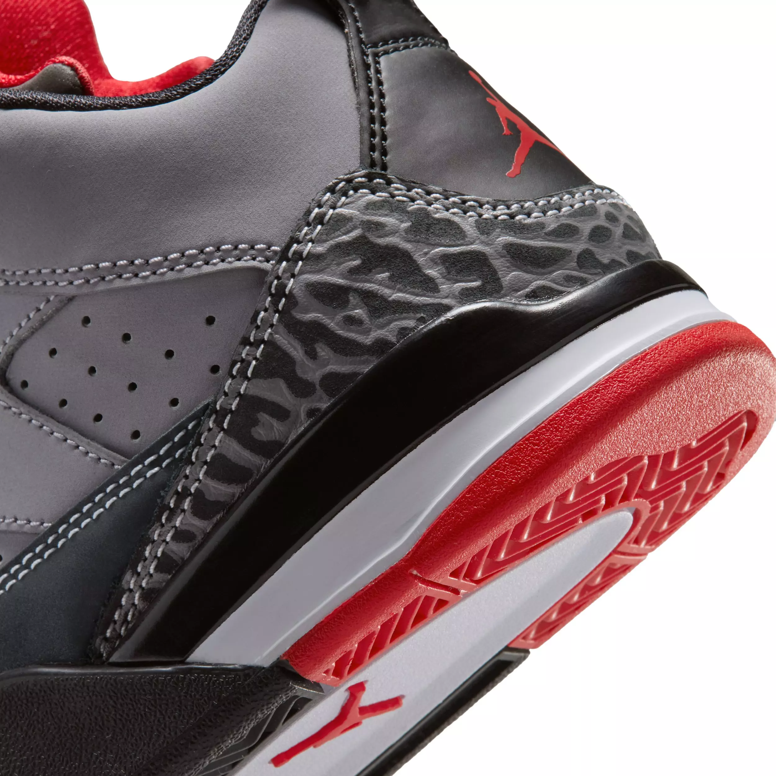 Jordan Son of Mars Low "Cement Grey/Black/Fire Red/White" Preschool Boys' Shoe - GREY/BLACK/RED/WHITE