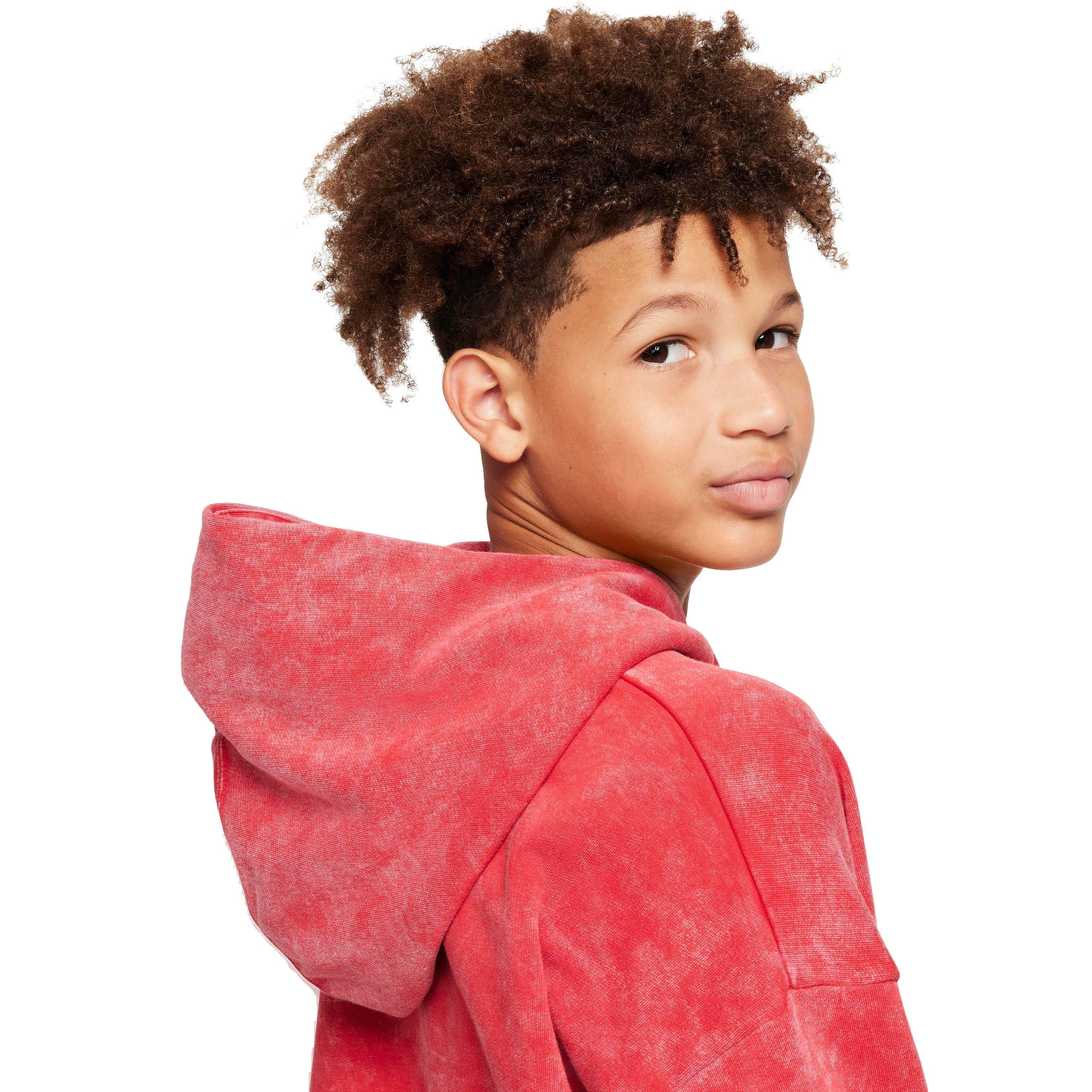 Nike Culture of Basketball Fleece Pullover Big Kids' Red Hoodie