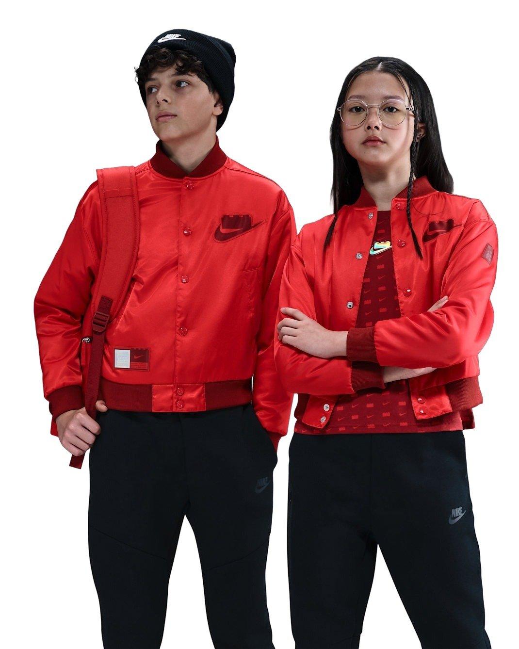 Nike Big Kids' x LEGO&reg; Collection Basketball Jacket -Red - RED Thumbnail View 1