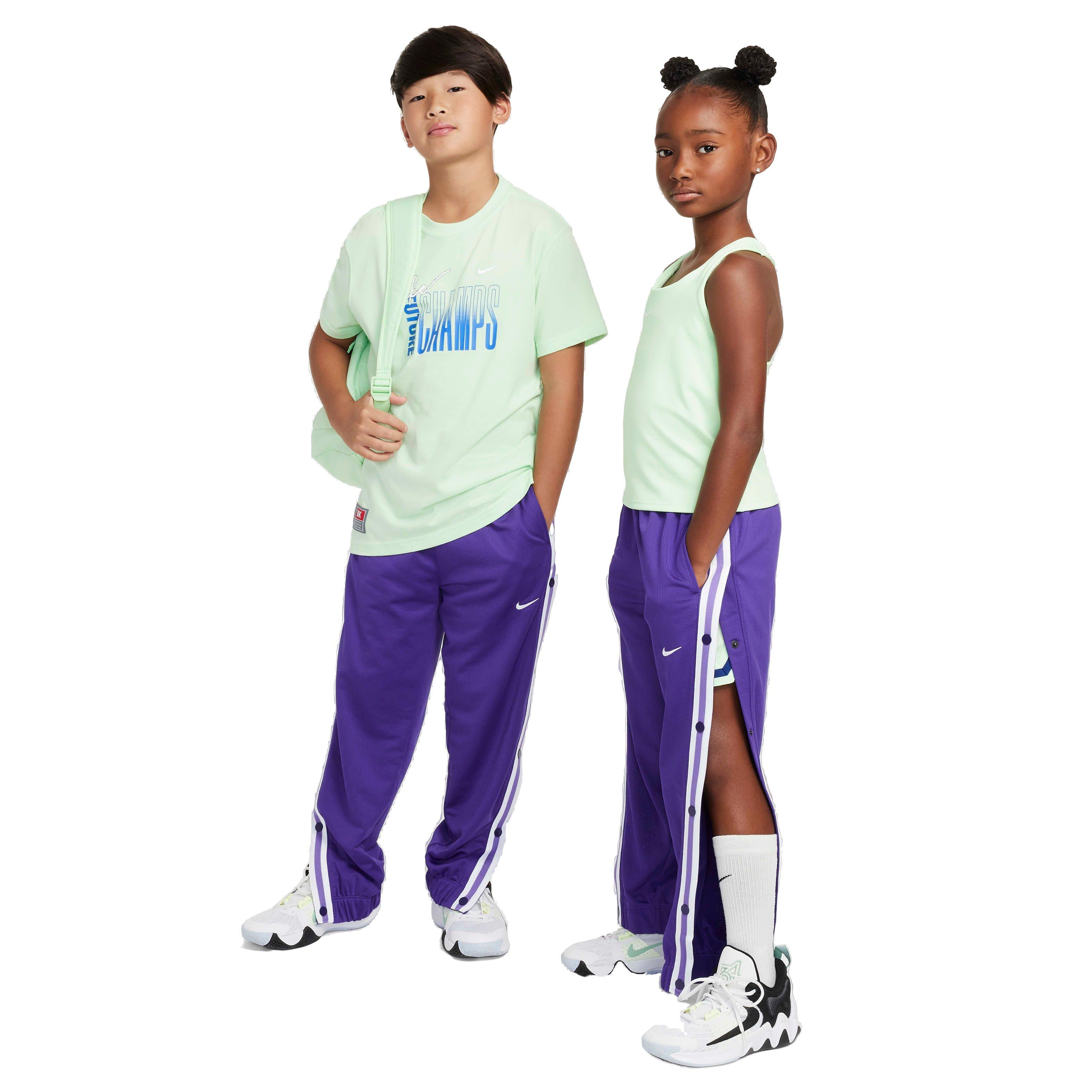 Nike Big Kids' Tear-Away Basketball Pants - PURPLE Thumbnail View 6