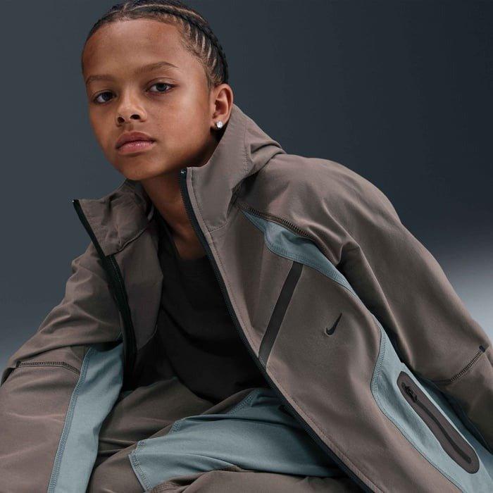 Nike Tech Woven Big Boys' Grey Jacket