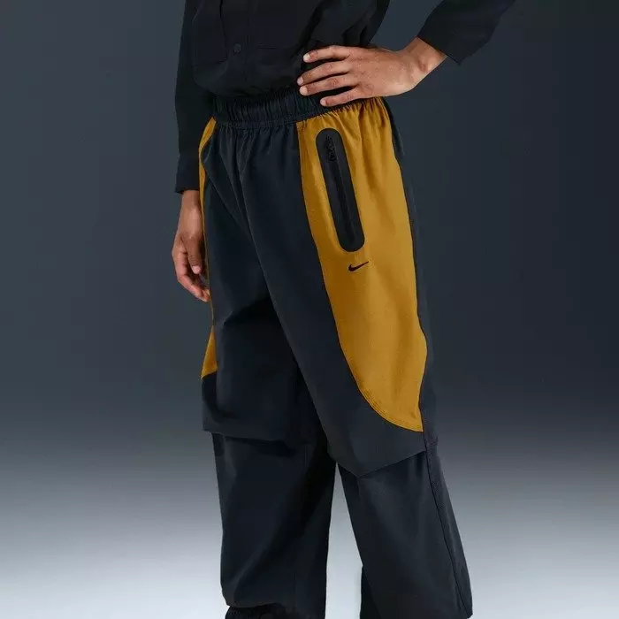 Nike Big Kids' Tech Woven Pants - Grey/Yellow - GREY/YELLOW