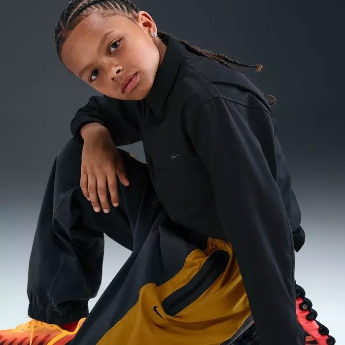 Nike Big Kids' Tech Woven Pants - Grey/Yellow - GREY/YELLOW