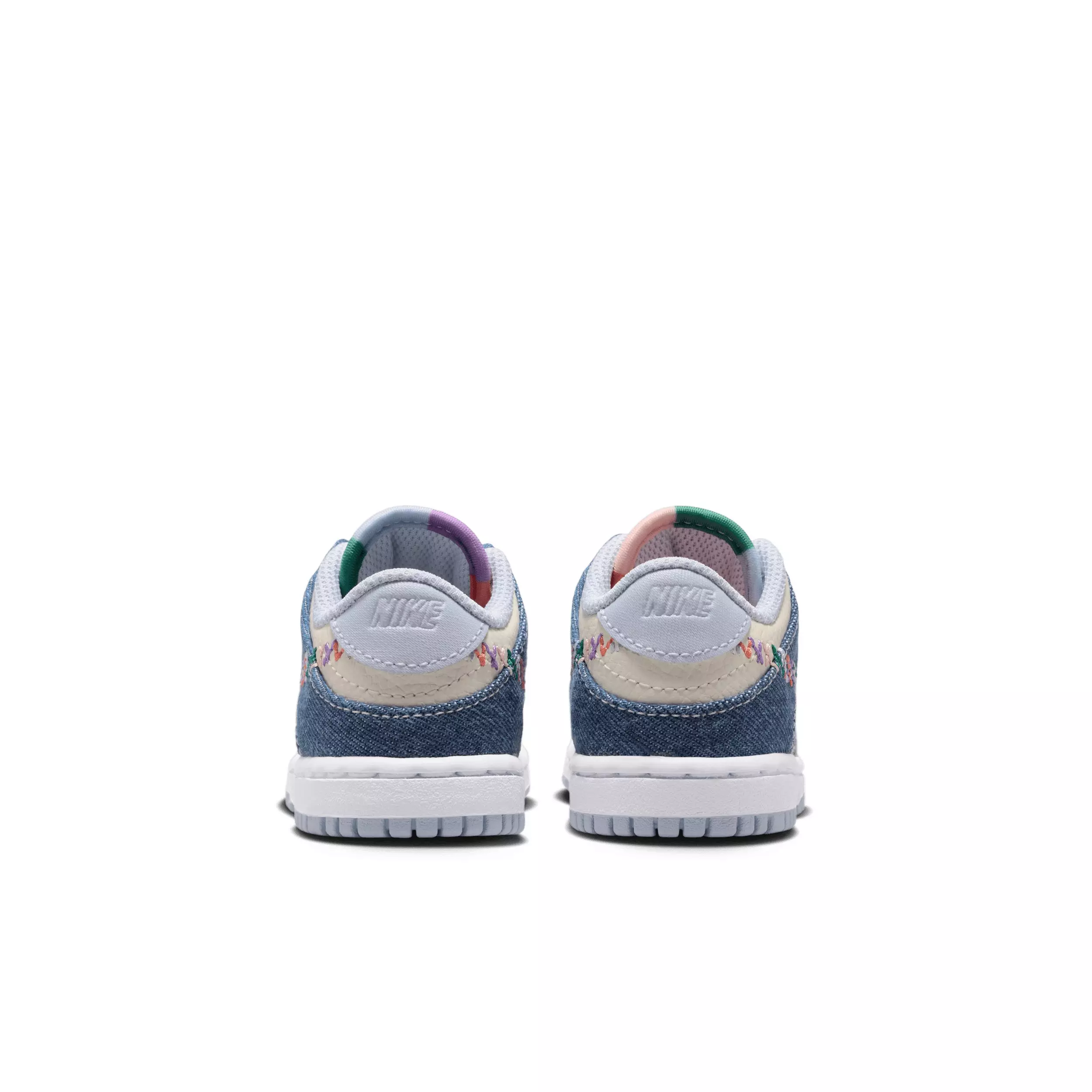 Nike Dunk Low "Soft Pearl/Blue Denim/Midnight Navy/Multi-Color" Infant Girls' Shoe - PEARL/BLUE/NAVY/MULTICOLOR