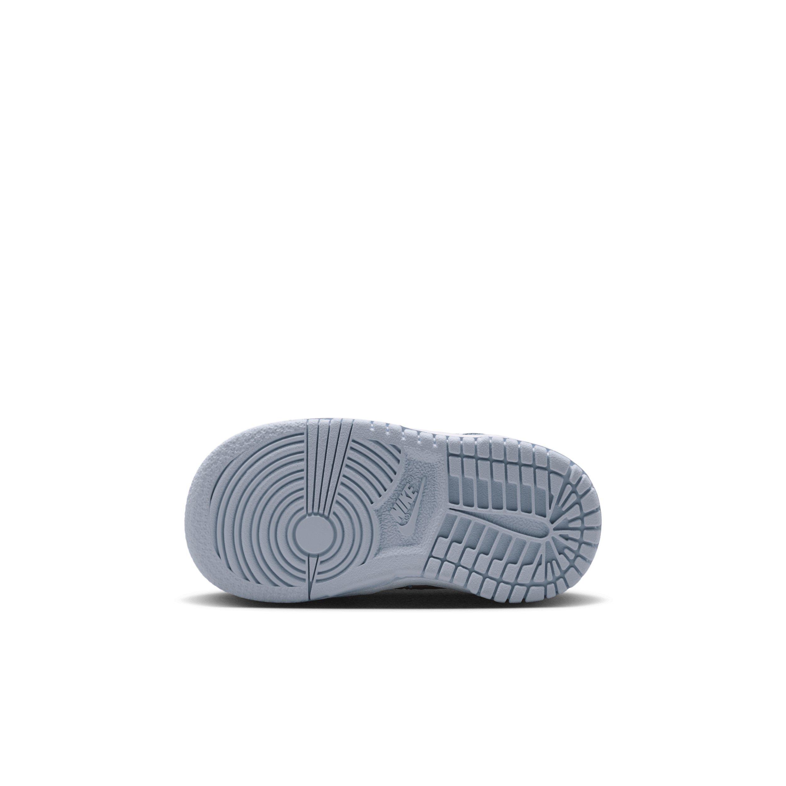 Nike Dunk Low "Soft Pearl/Blue Denim/Midnight Navy/Multi-Color" Infant Girls' Shoe - PEARL/BLUE/NAVY/MULTICOLOR Thumbnail View 6