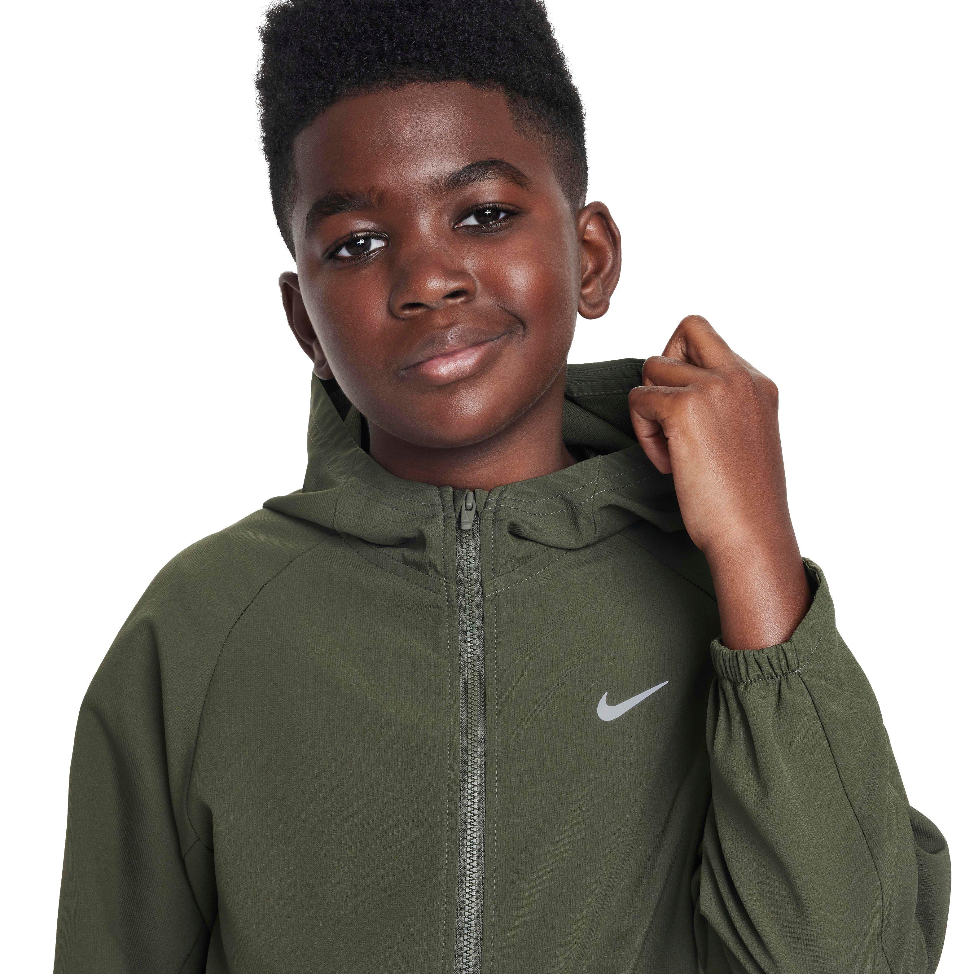 Nike Big Kids' Dri-FIT UV Training Jacket - KHAKI Thumbnail View 3