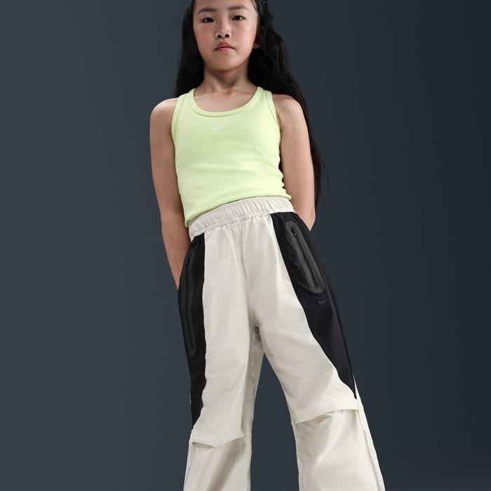 Nike Tech Big Kids' White/Black Woven Pants