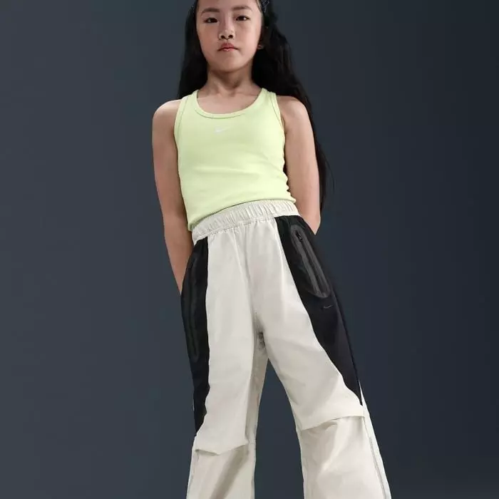 Nike Big Kids' Tech Woven Pants - White/Black - WHITE/BLACK