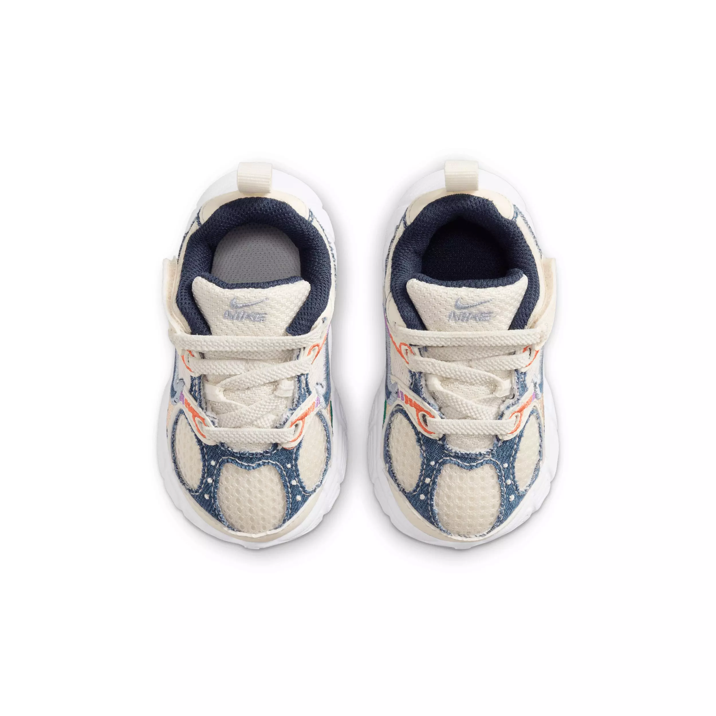 Nike V5 RNR "Soft Pearl/Blue Denim/Malachite/Midnight Navy" Infant Girls' Shoe - PEARL/BLUE/MALACHITE/NAVY