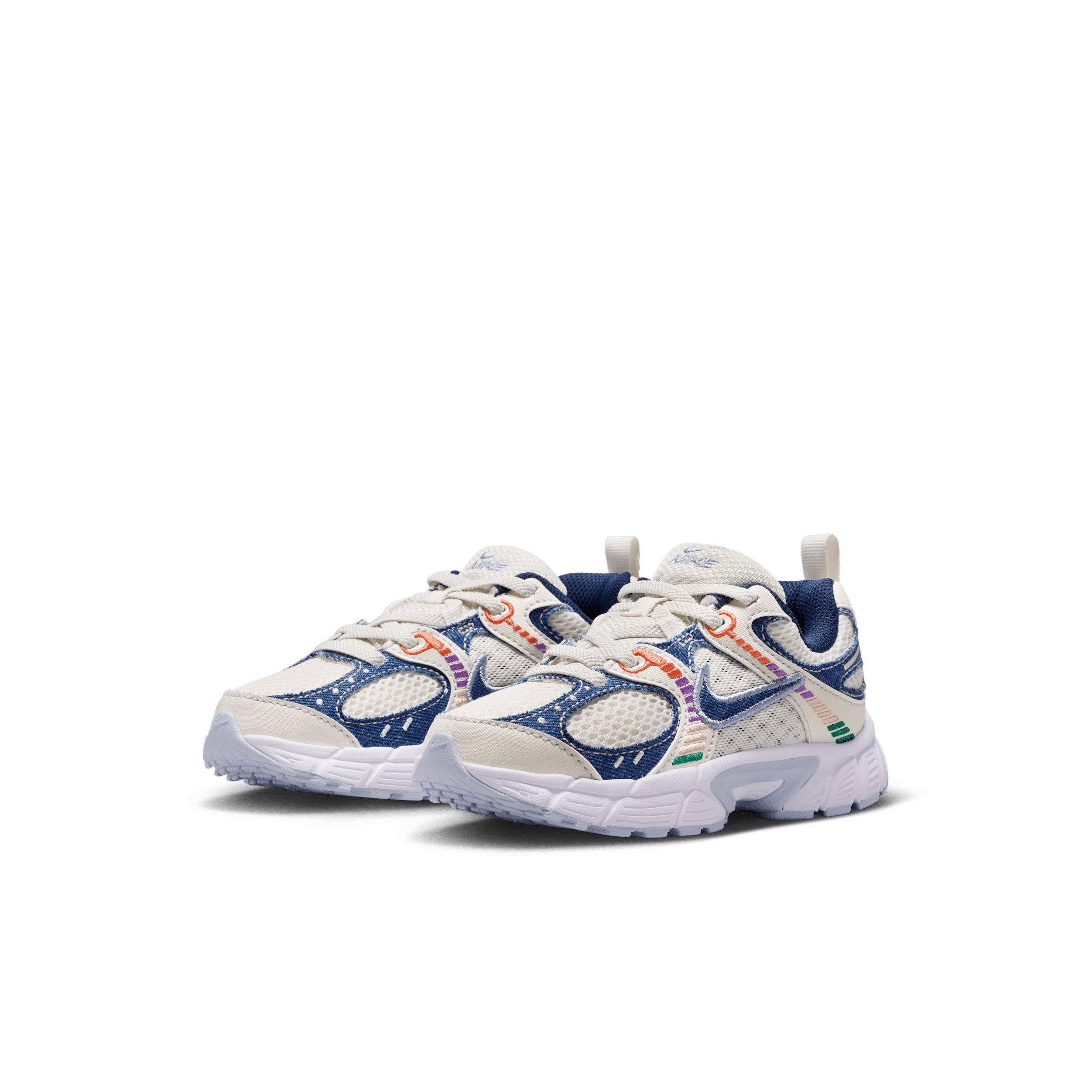 Nike V5 RNR "Soft Pearl/Blue Denim/Malachite/Midnight Navy" Preschool Girls' Shoe - PEARL/BLUE/MALACHITE/NAVY Thumbnail View 3
