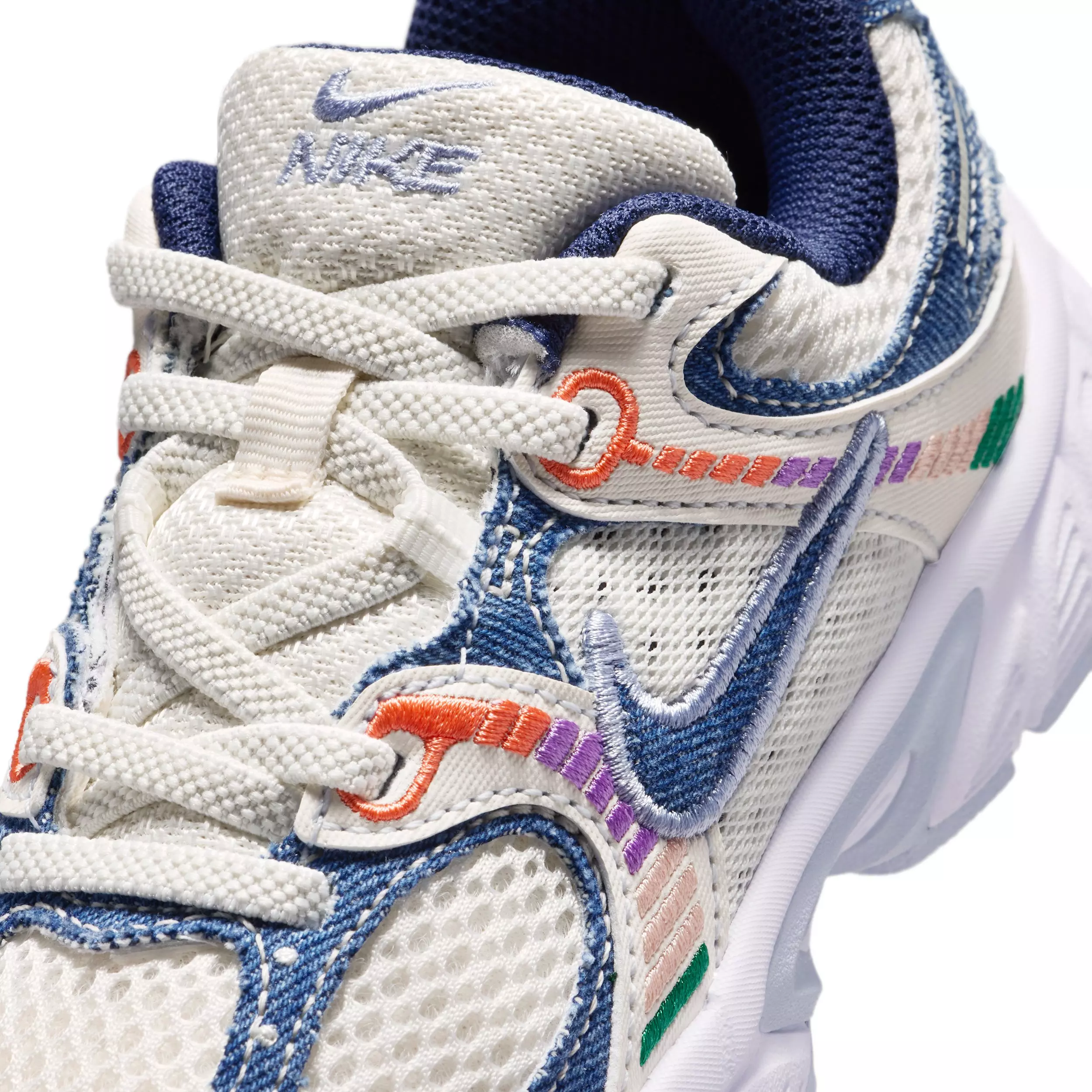 Nike V5 RNR "Soft Pearl/Blue Denim/Malachite/Midnight Navy" Preschool Girls' Shoe - PEARL/BLUE/MALACHITE/NAVY