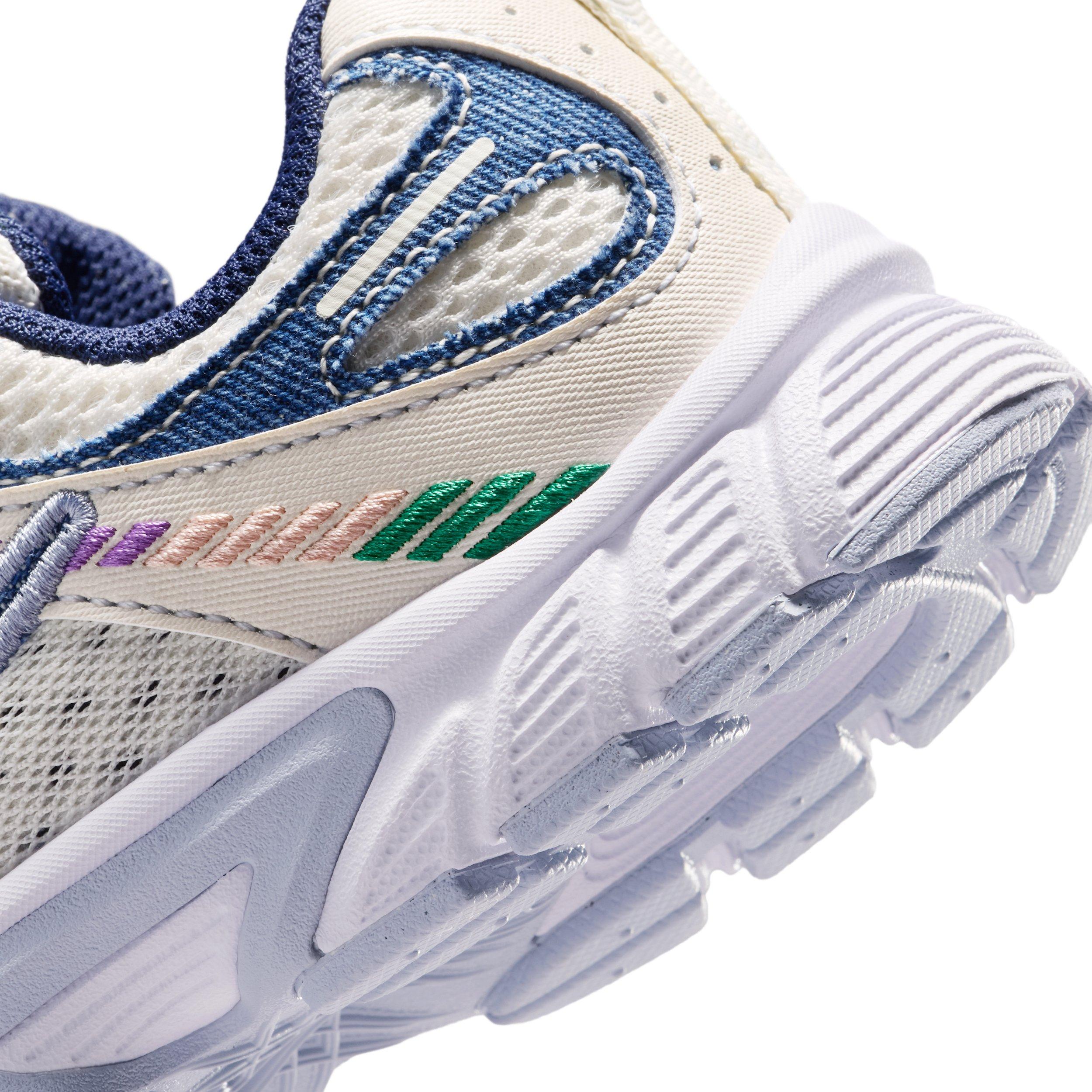 Nike V5 RNR "Soft Pearl/Blue Denim/Malachite/Midnight Navy" Preschool Girls' Shoe - PEARL/BLUE/MALACHITE/NAVY Thumbnail View 8