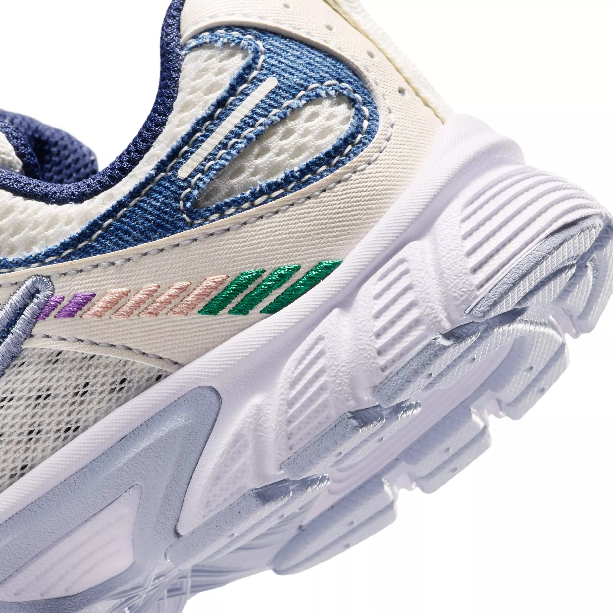 Nike V5 RNR "Soft Pearl/Blue Denim/Malachite/Midnight Navy" Preschool Girls' Shoe - PEARL/BLUE/MALACHITE/NAVY