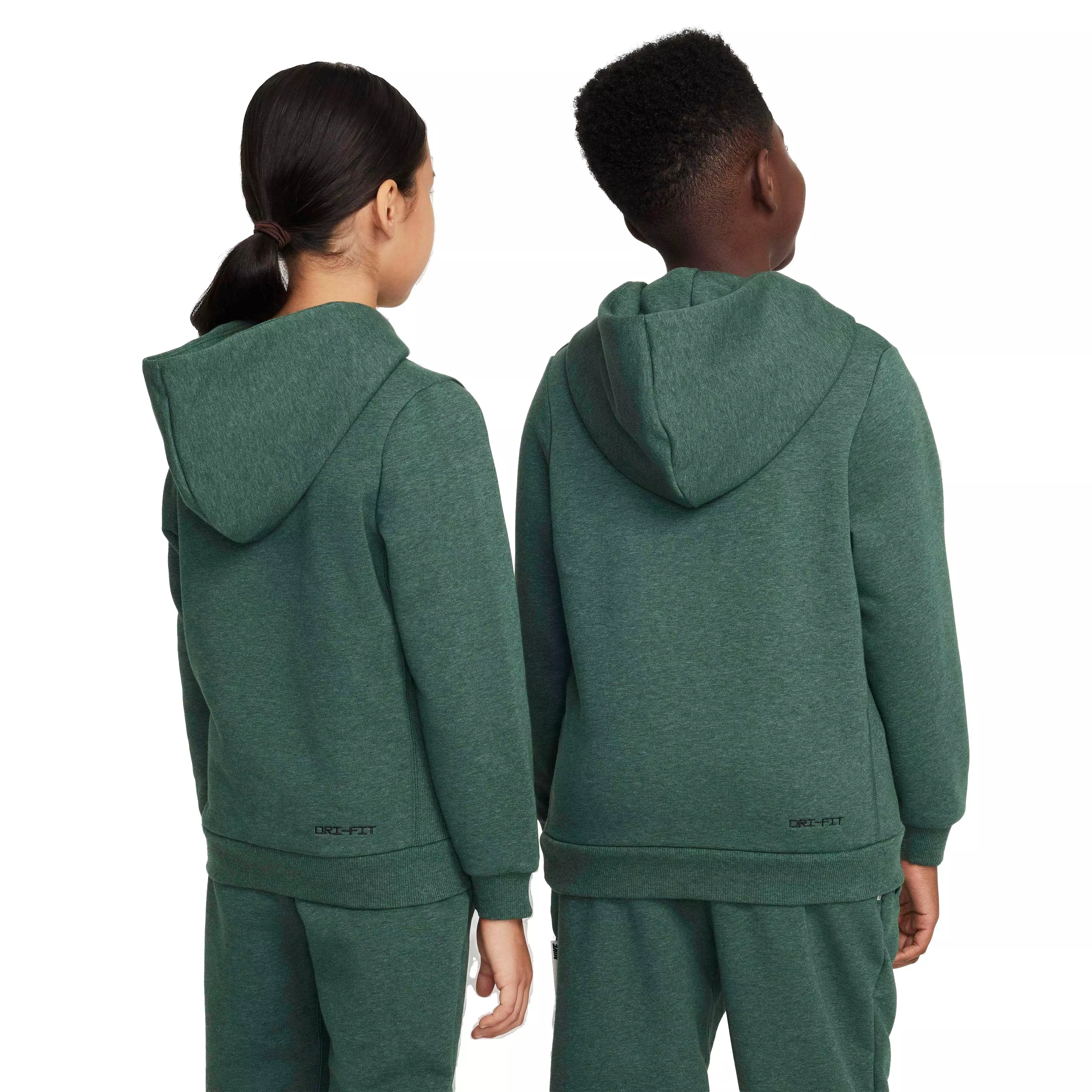 Nike Big Kids' Standard Issue Dri-FIT Fleece Basketball Hoodie - Green - GREEN