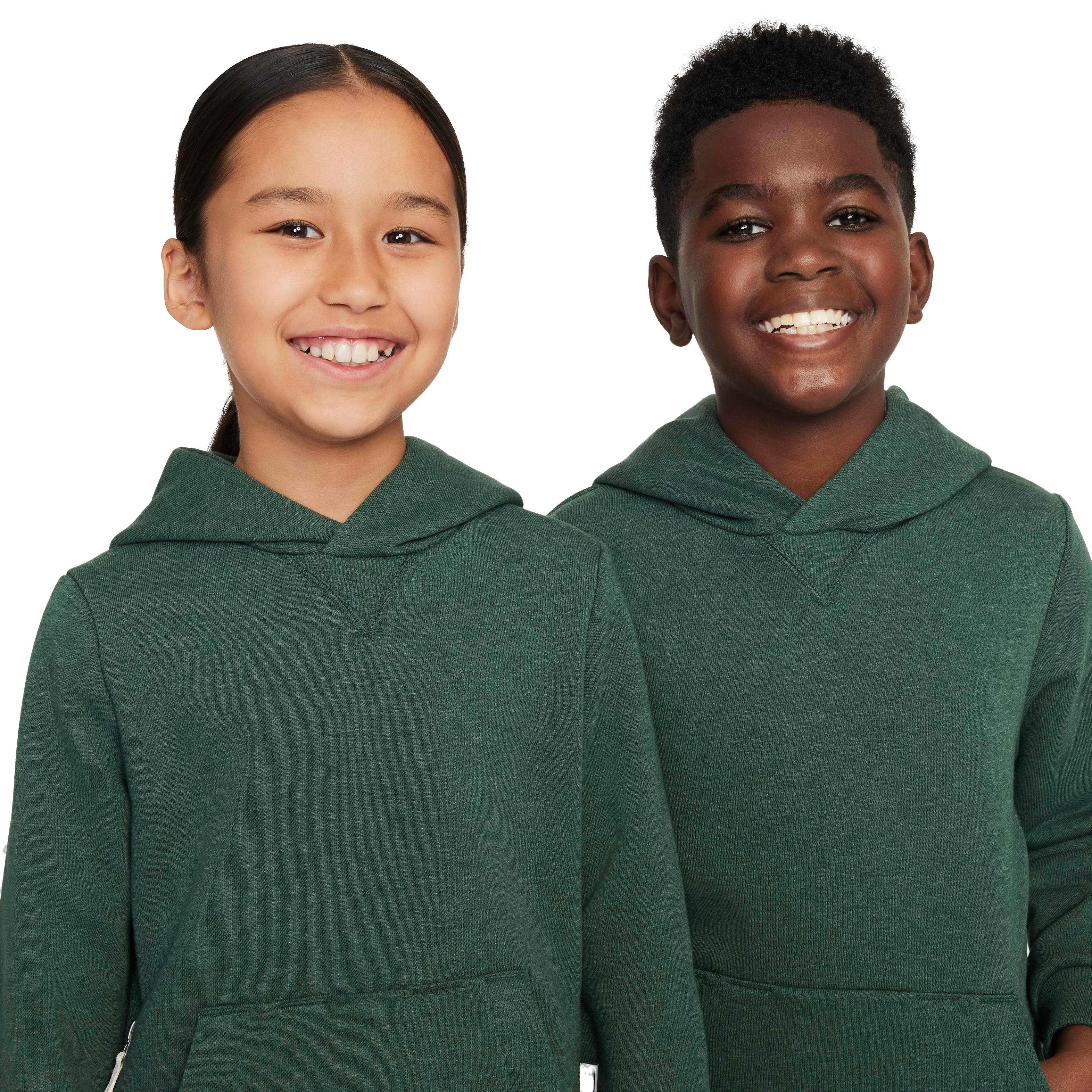Nike Big Kids' Standard Issue Dri-FIT Fleece Basketball Hoodie - Green - GREEN Thumbnail View 3