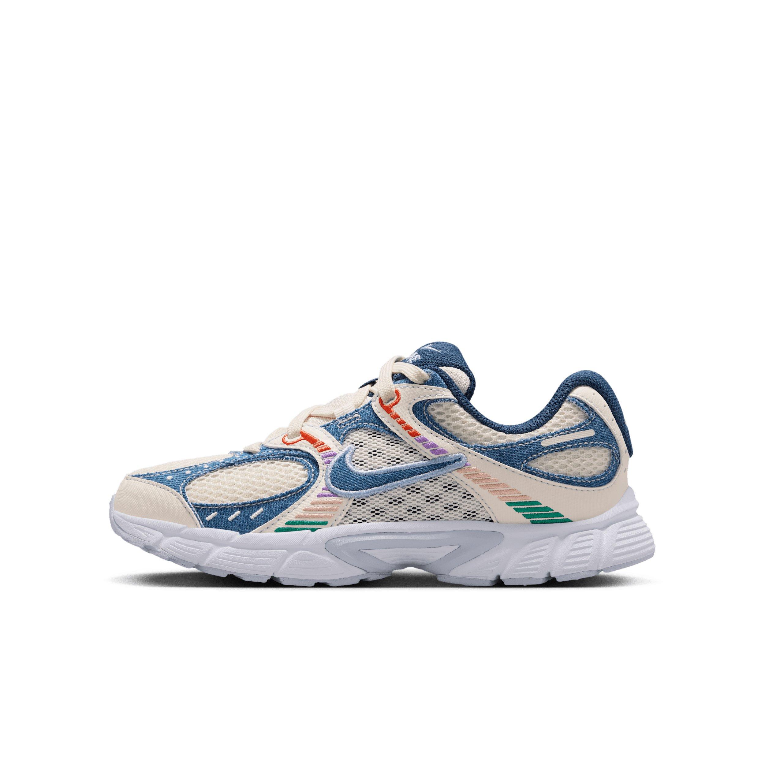 Nike V5 RNR "Soft Pearl/Blue Denim/Malachite/Midnight Navy" Grade School Girls' Shoe - PEARL/BLUE/MALACHITE/NAVY Thumbnail View 2