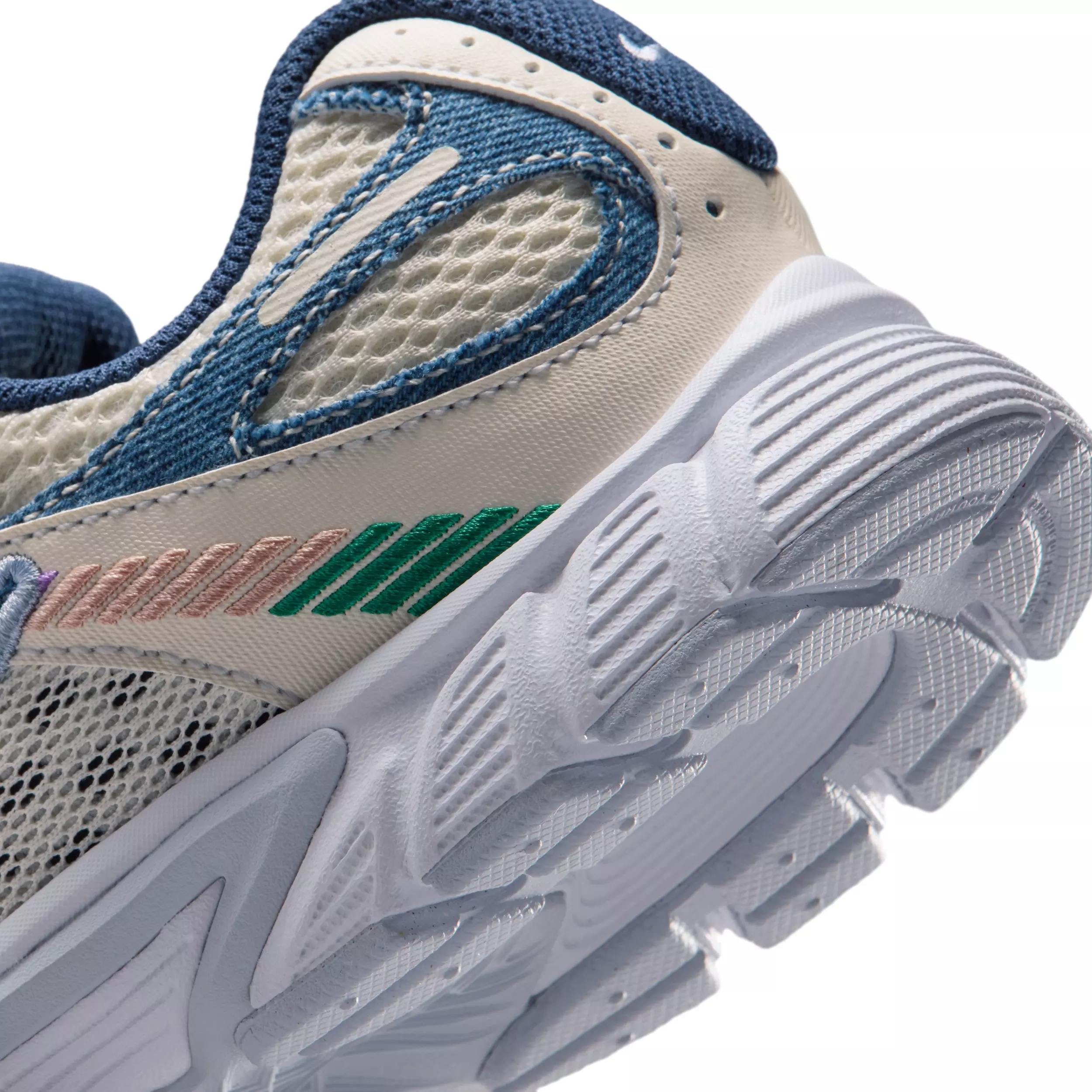 Nike V5 RNR "Soft Pearl/Blue Denim/Malachite/Midnight Navy" Grade School Girls' Shoe - PEARL/BLUE/MALACHITE/NAVY