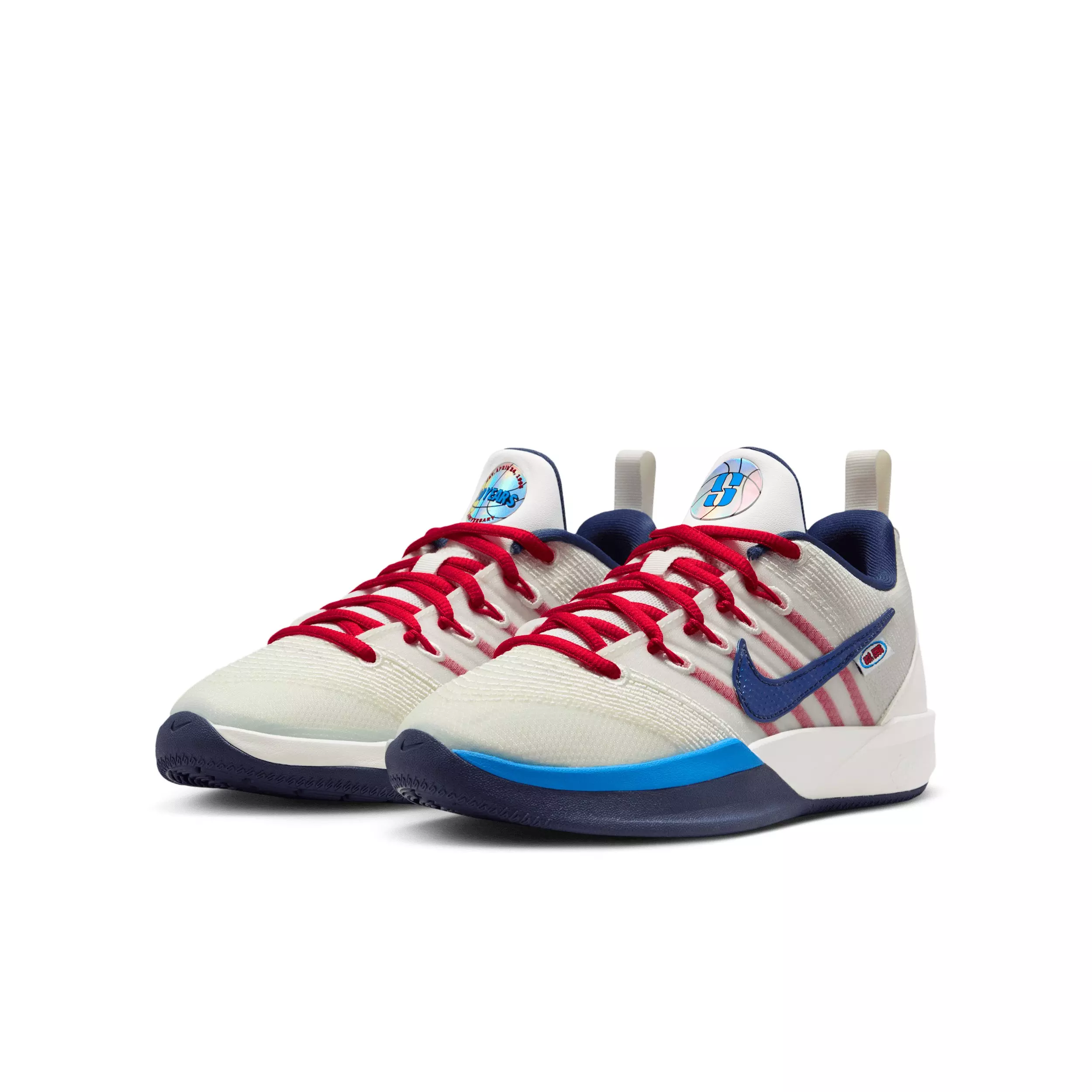 Nike Sabrina 3 "Atom Red/Photo Blue" Grade School Kids' Basketball Shoe - SAIL/RED/LT BLUE/NAVY