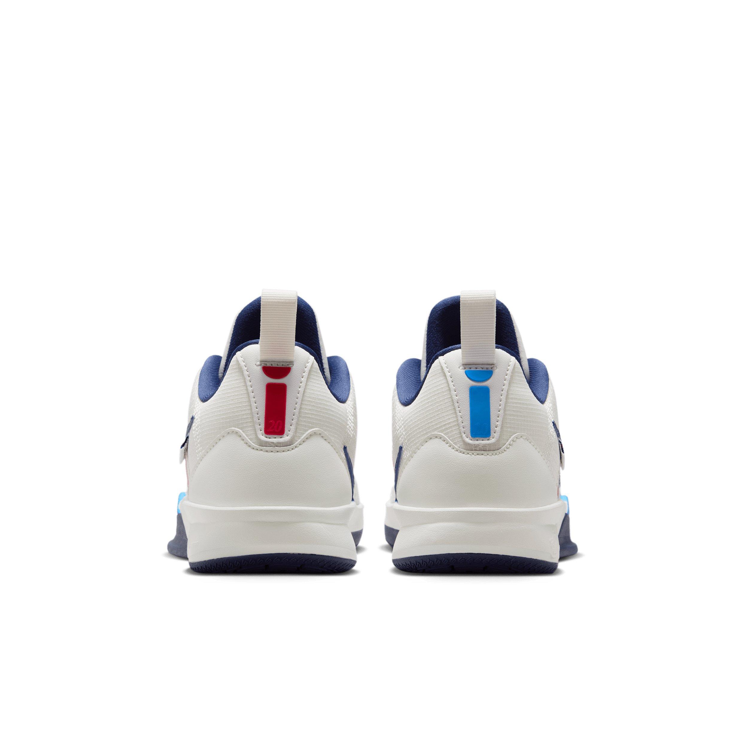 Nike Sabrina 3 "Atom Red/Photo Blue" Grade School Kids' Basketball Shoe - SAIL/RED/LT BLUE/NAVY Thumbnail View 7