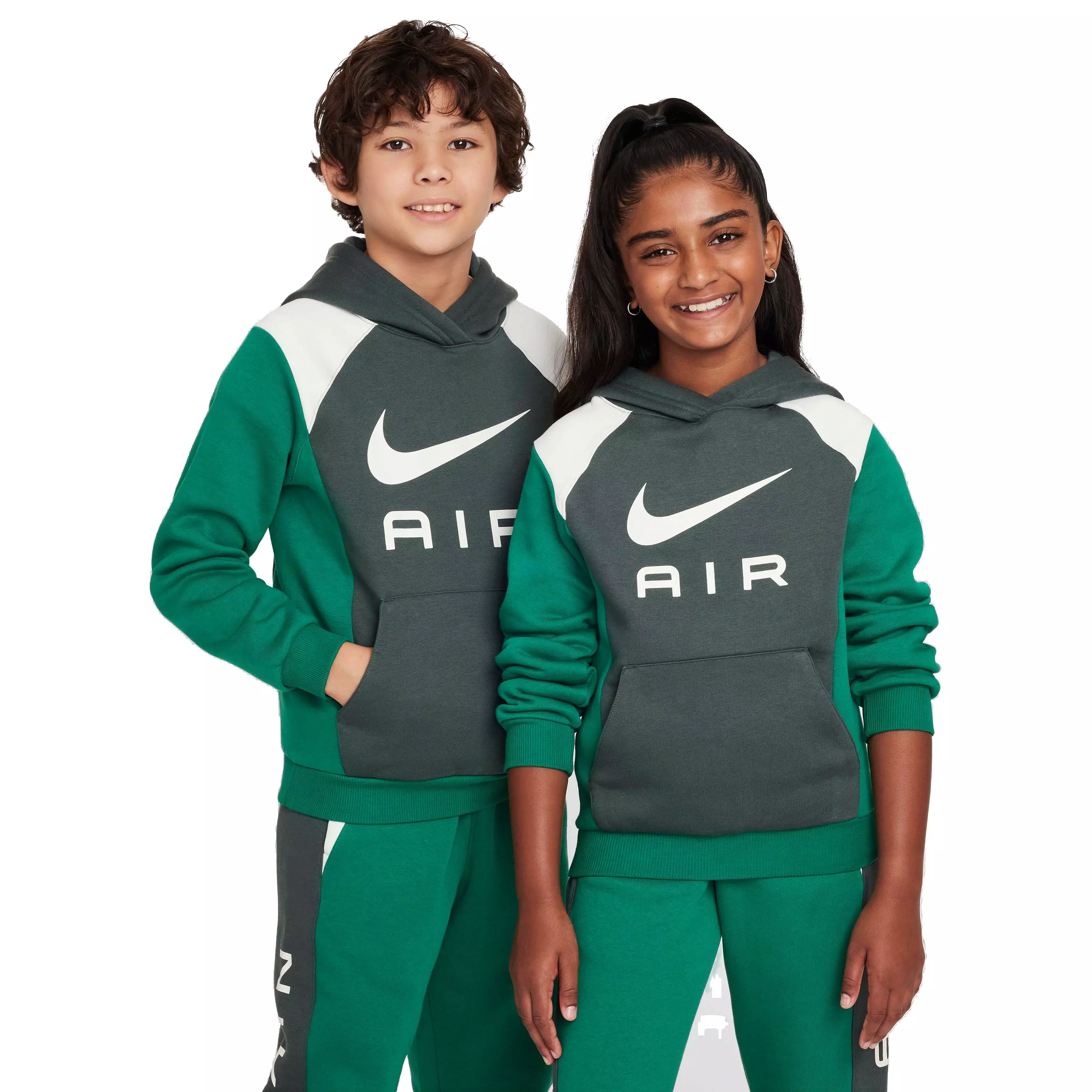 Nike Big Kids' Air Pullover Hoodie - GREEN