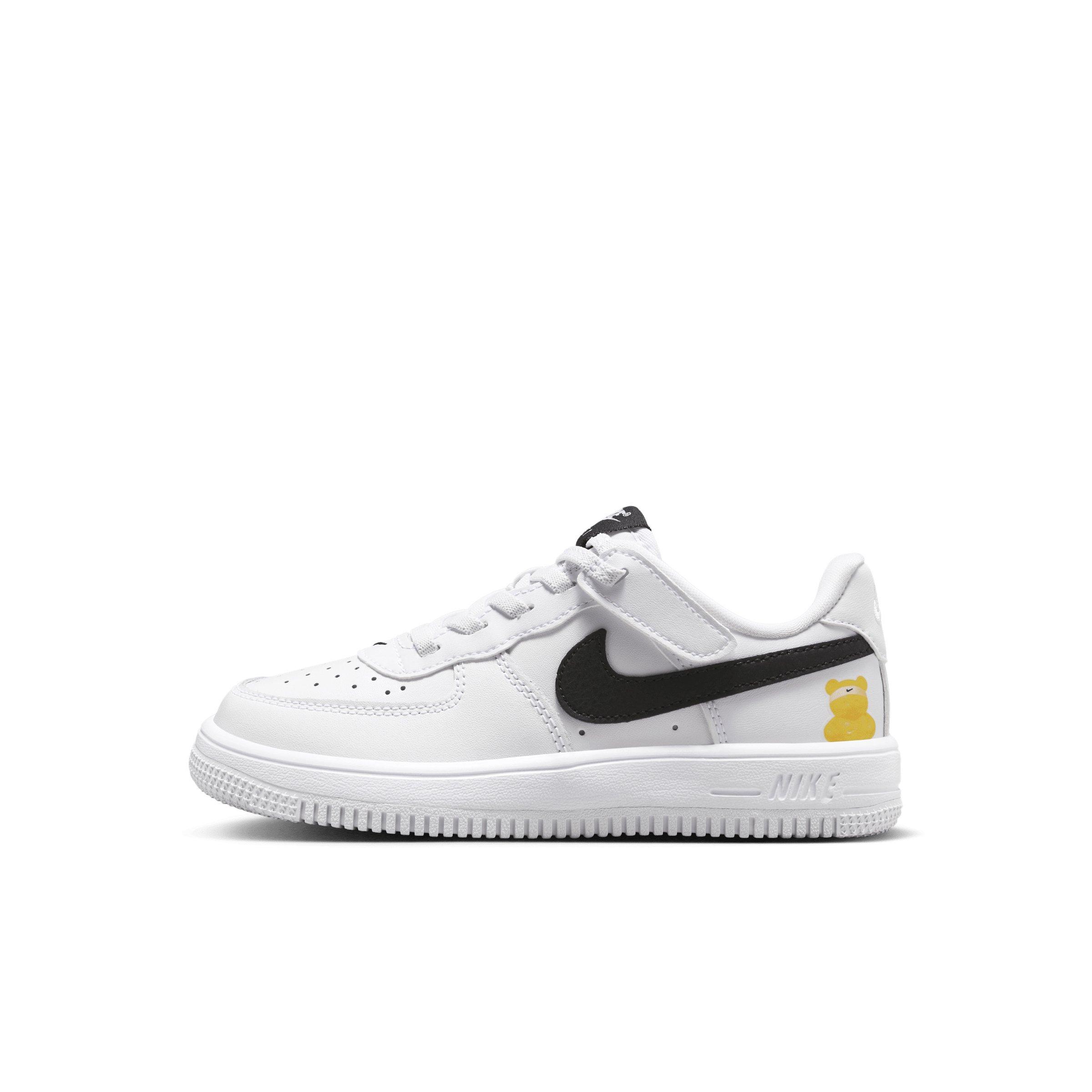 Nike Force 1 Low EasyOn Preschool Boys' "White/Black/Yellow" Shoe